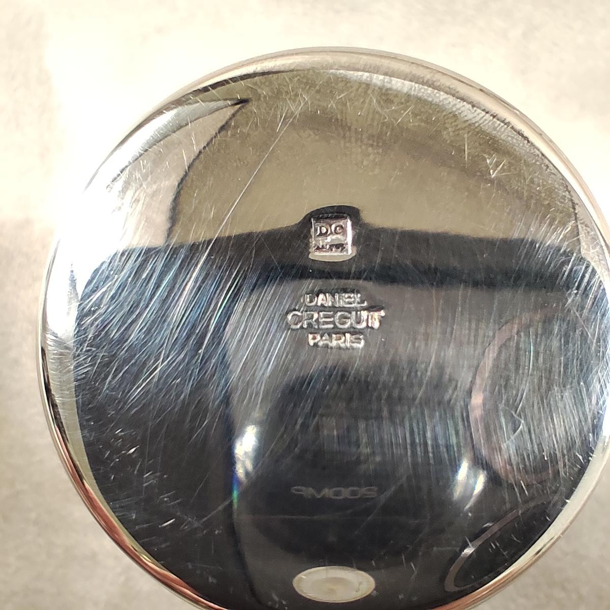 Ecrin coquetier et cuillère Daniel Crégut en métal argenté Poinçon d'orfèvre Made in France Vintage 1900