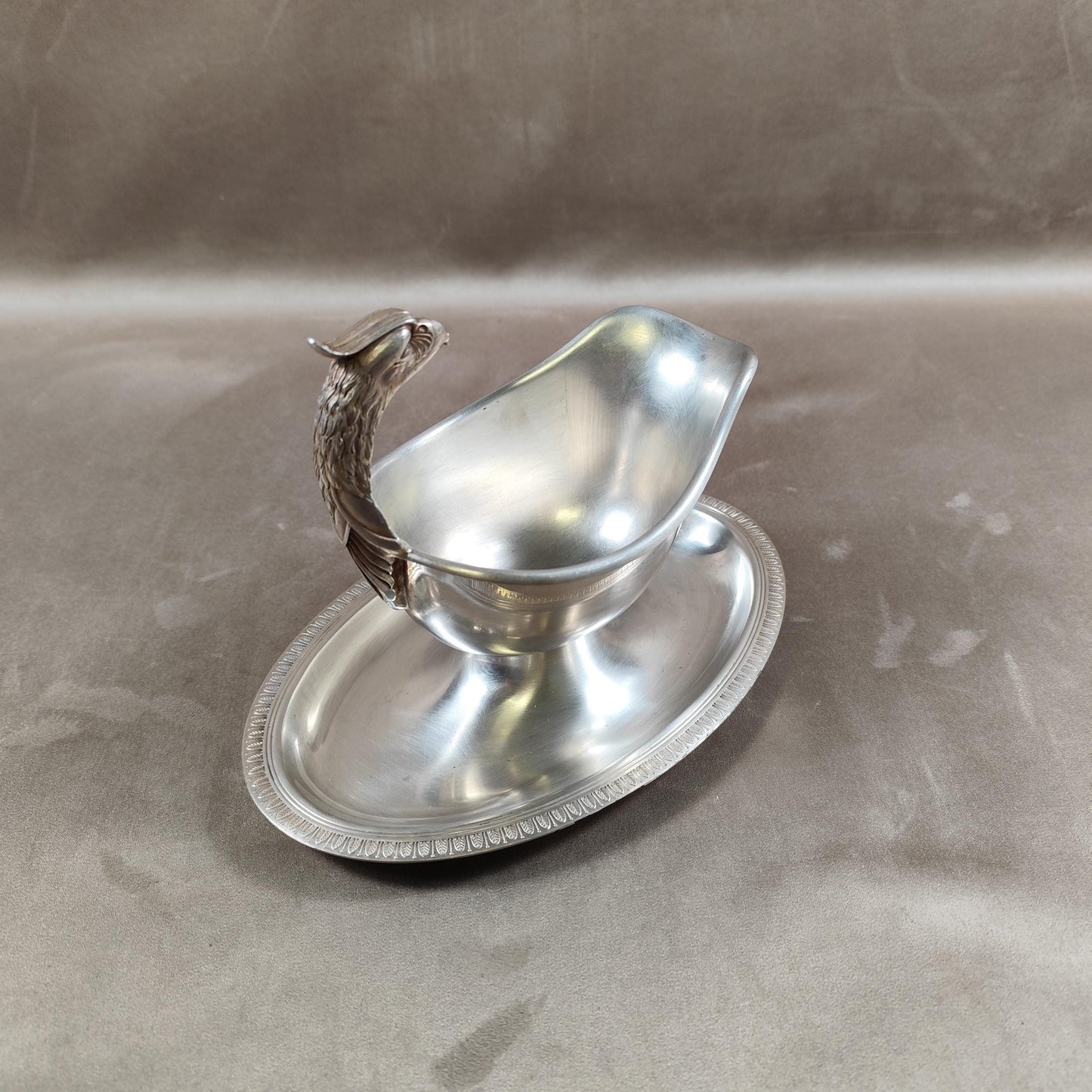 VERY RARE Saucière Christofle Aigle modèle Malmaison style Empire en Métal Argenté Made in France Vintage 1900