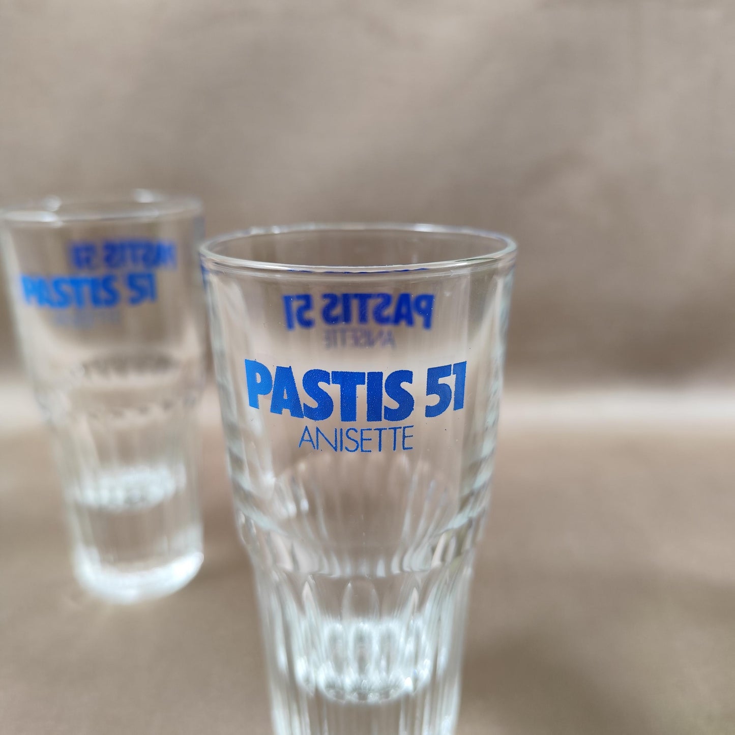 Lot de 6 verres Pastis 51 Anisette Made in France Vintage 1970