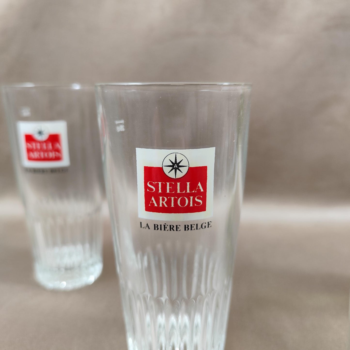 Lot de 6 verres à bière Stella Artois en verre Made in France Vintage 1980