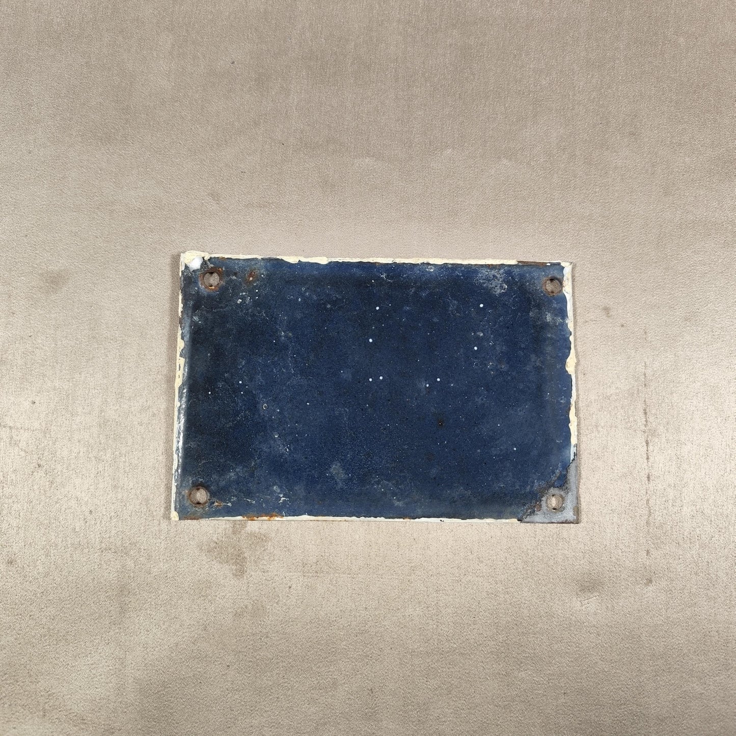 RARE Plaque de rue de ville Française Numéro 10 en tôle émaillée bleue Made in France Vintage 1900