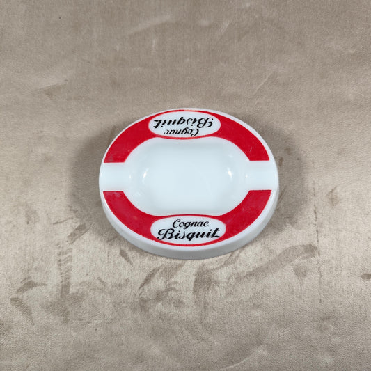 Cendrier Publicitaire Cognac Bisquit en verre Made in France Vintage 1970