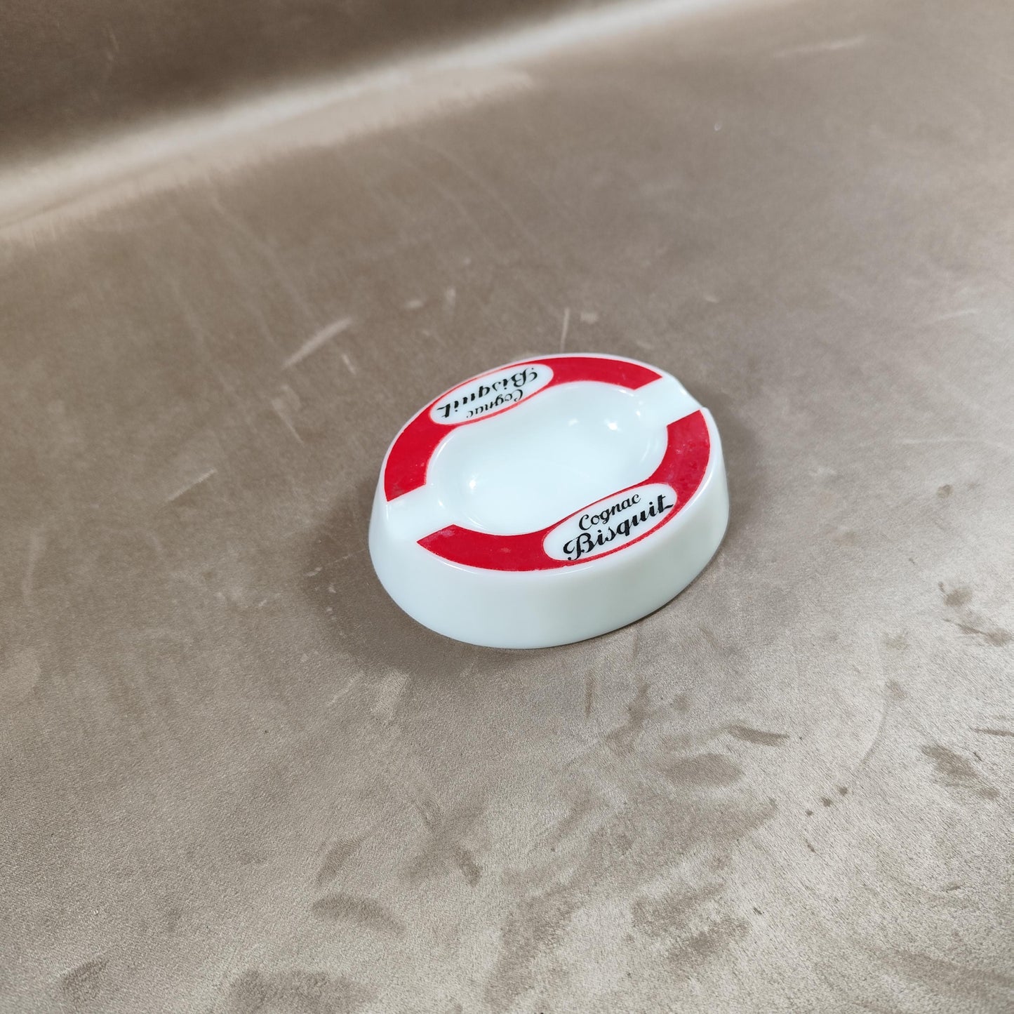 Cendrier Publicitaire Cognac Bisquit en verre Made in France Vintage 1970