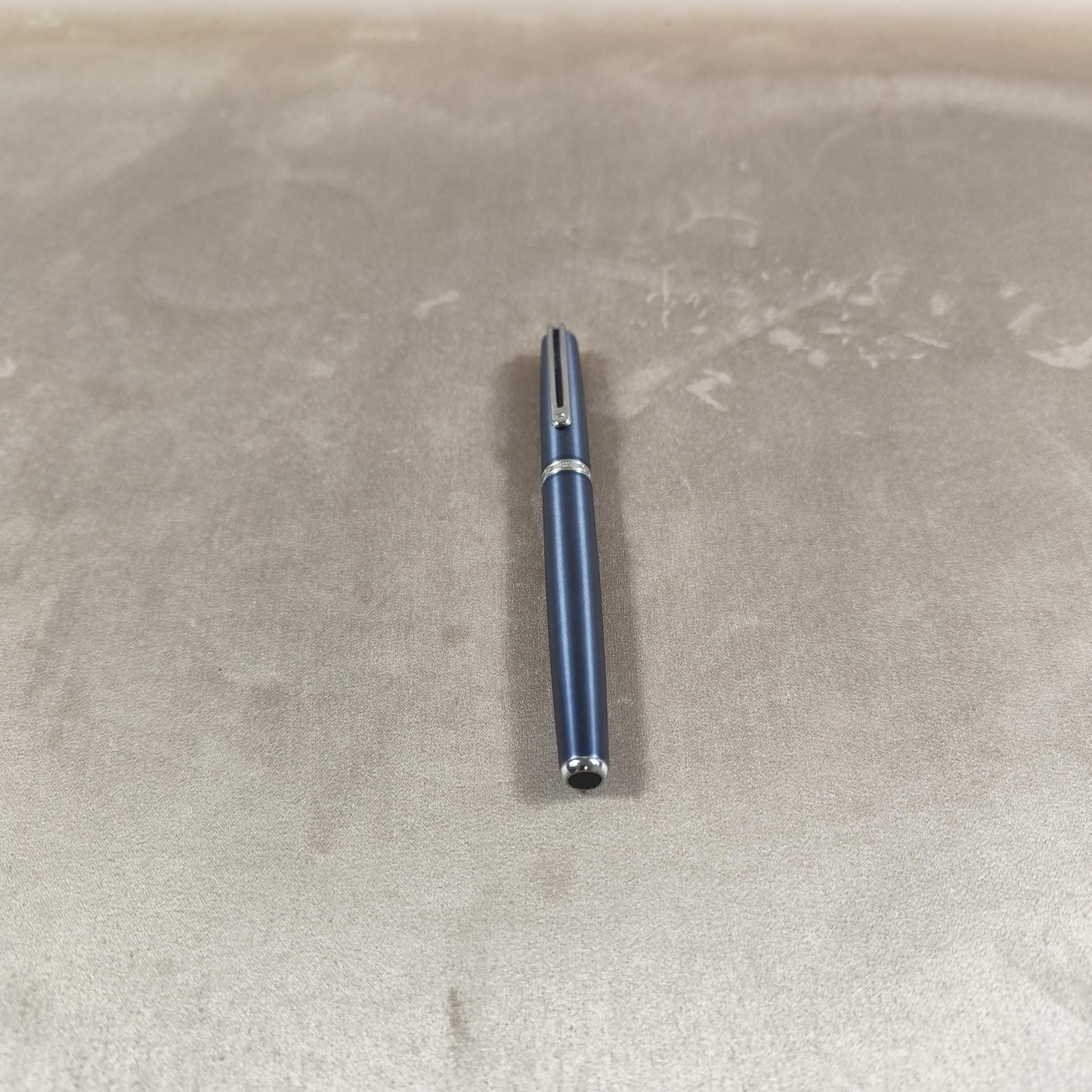 RARE Stylo roller Dom Ruinart gris métal Made in France Vintage 1980