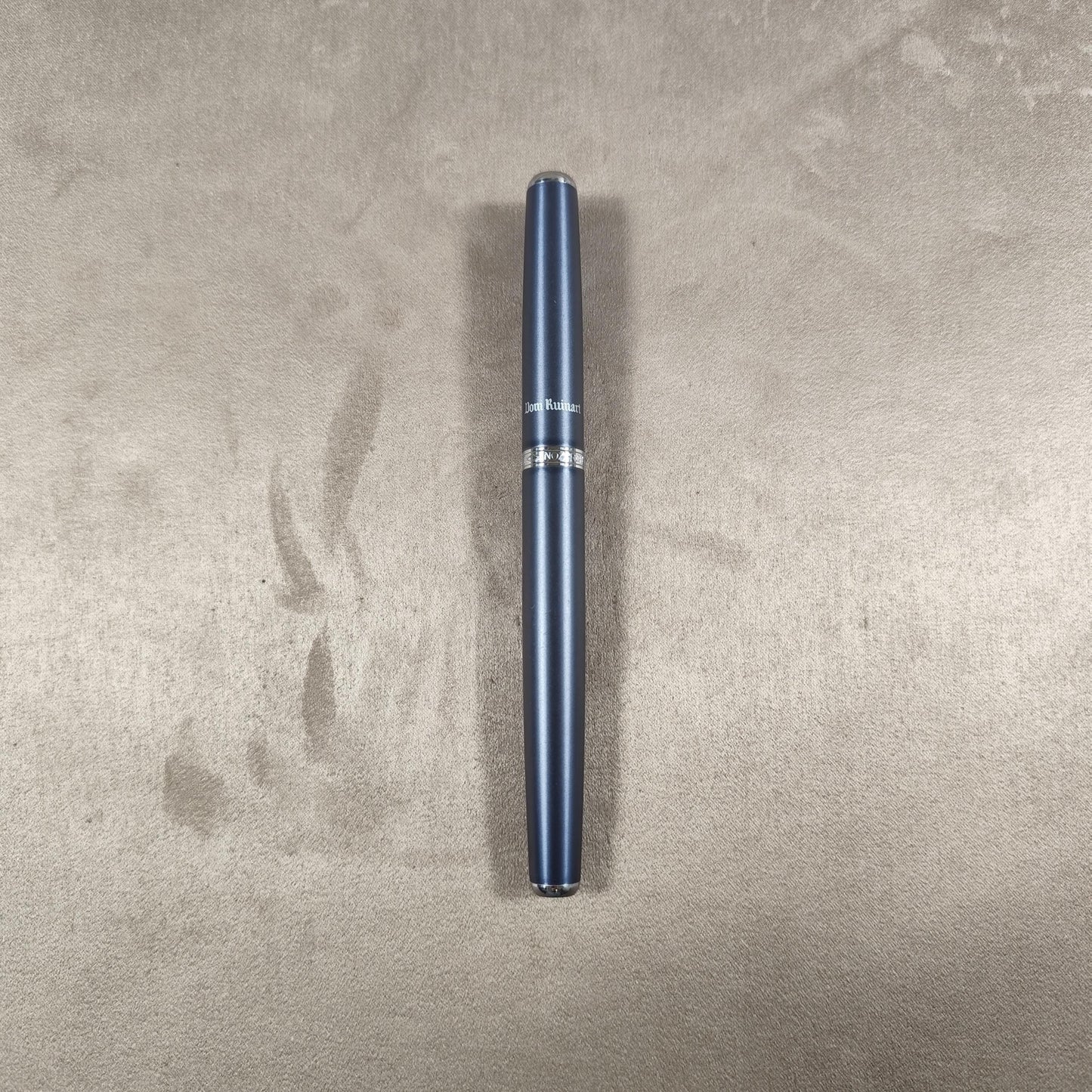 RARE Stylo roller Dom Ruinart gris métal Made in France Vintage 1980