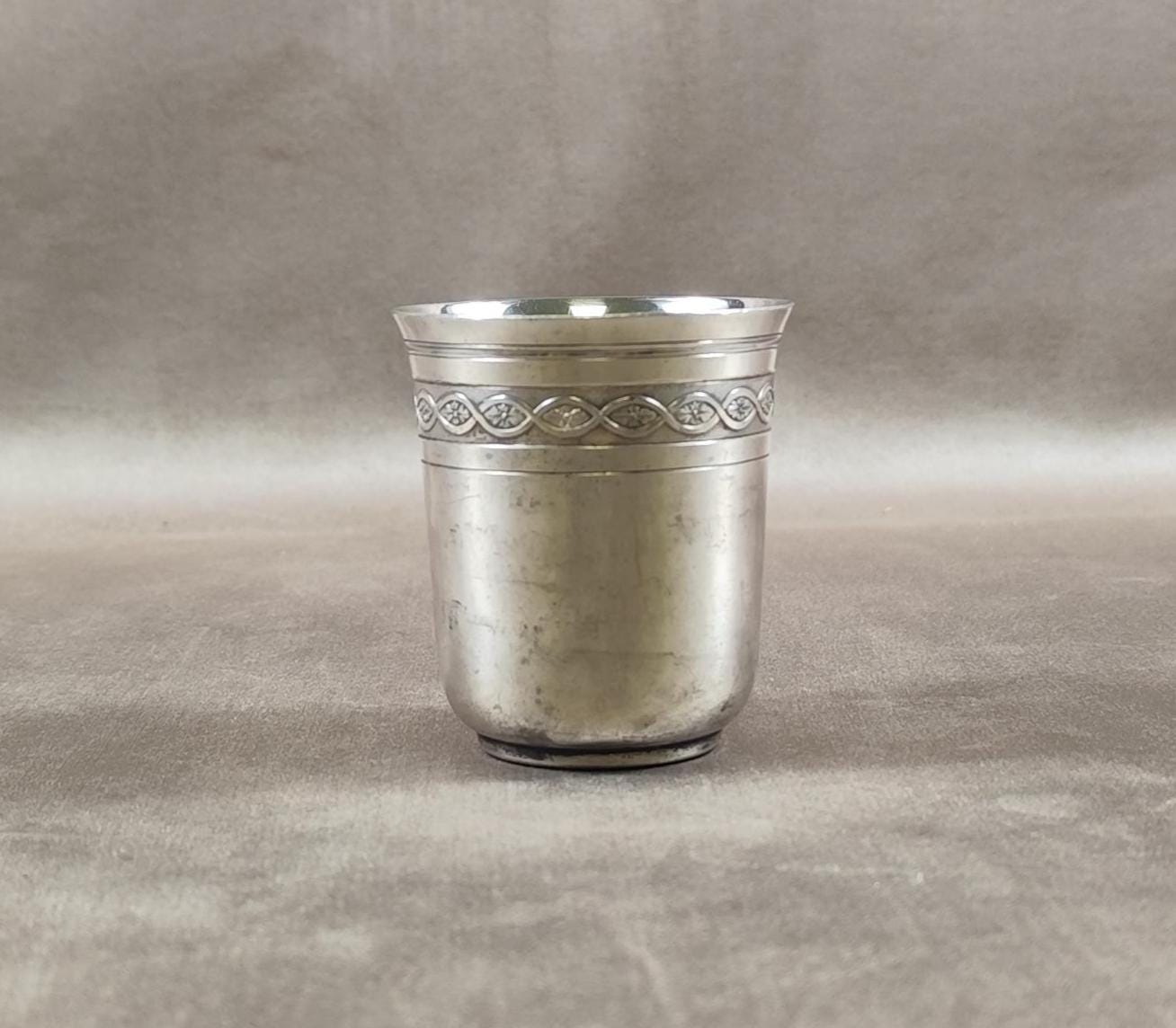 RARE Timbale de Baptême Christofle en Métal Argentée Made in France Vintage 1970