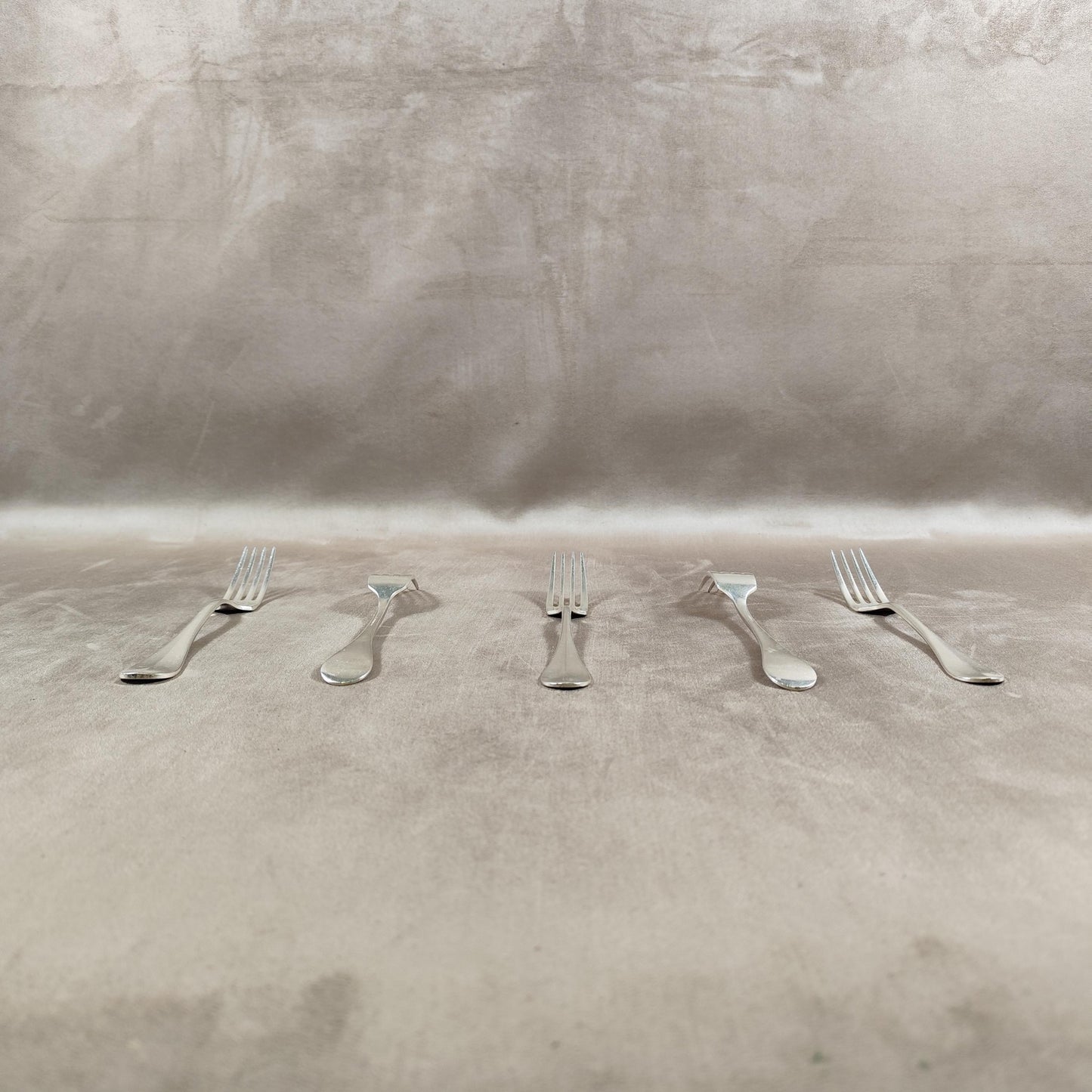 Lot de 5 Fourchette Christofle en métal argenté modèle uniplat  Made in France Vintage 1980