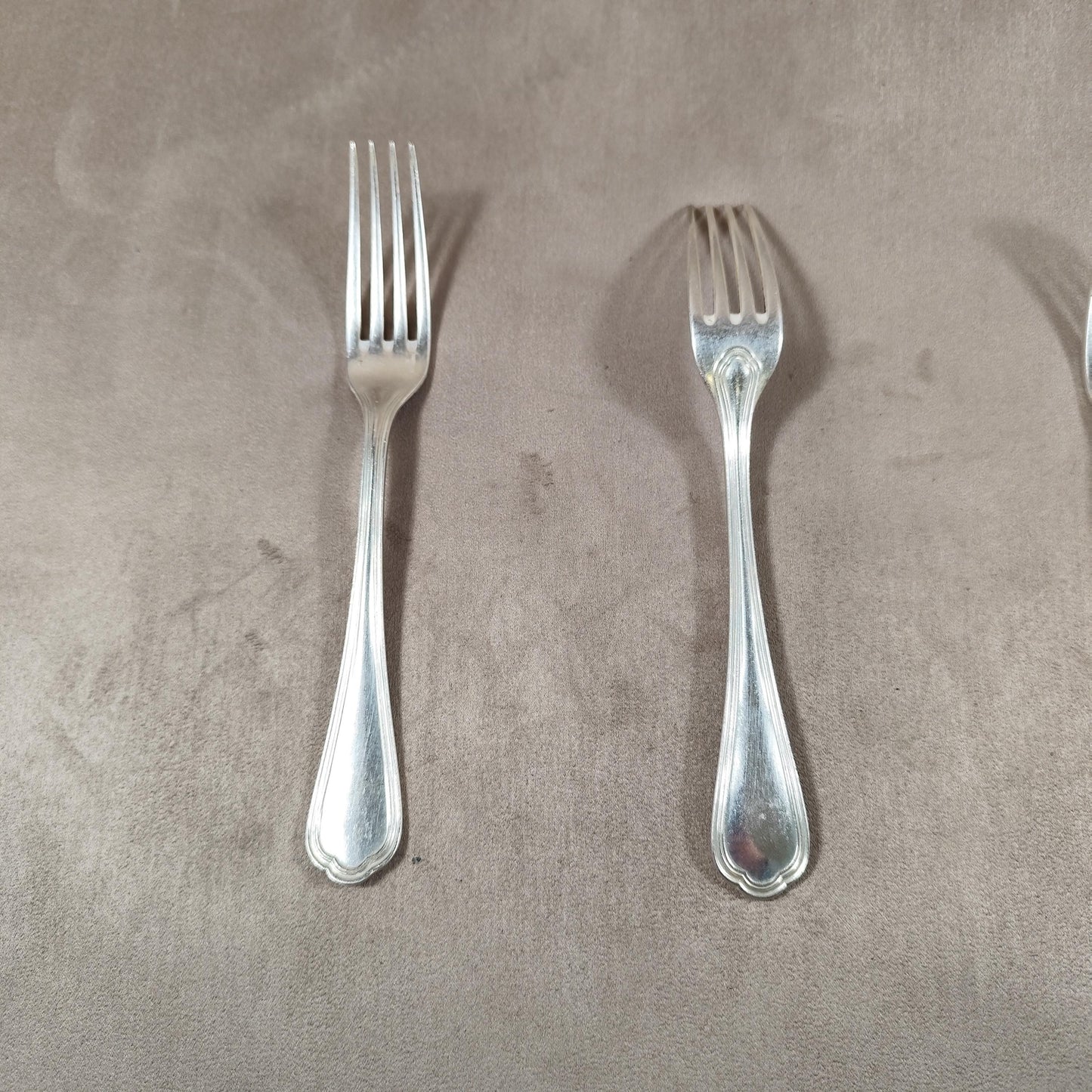 Lot de 6 Fourchette Christofle en métal argenté modèle uniplat Made in France Vintage 1980