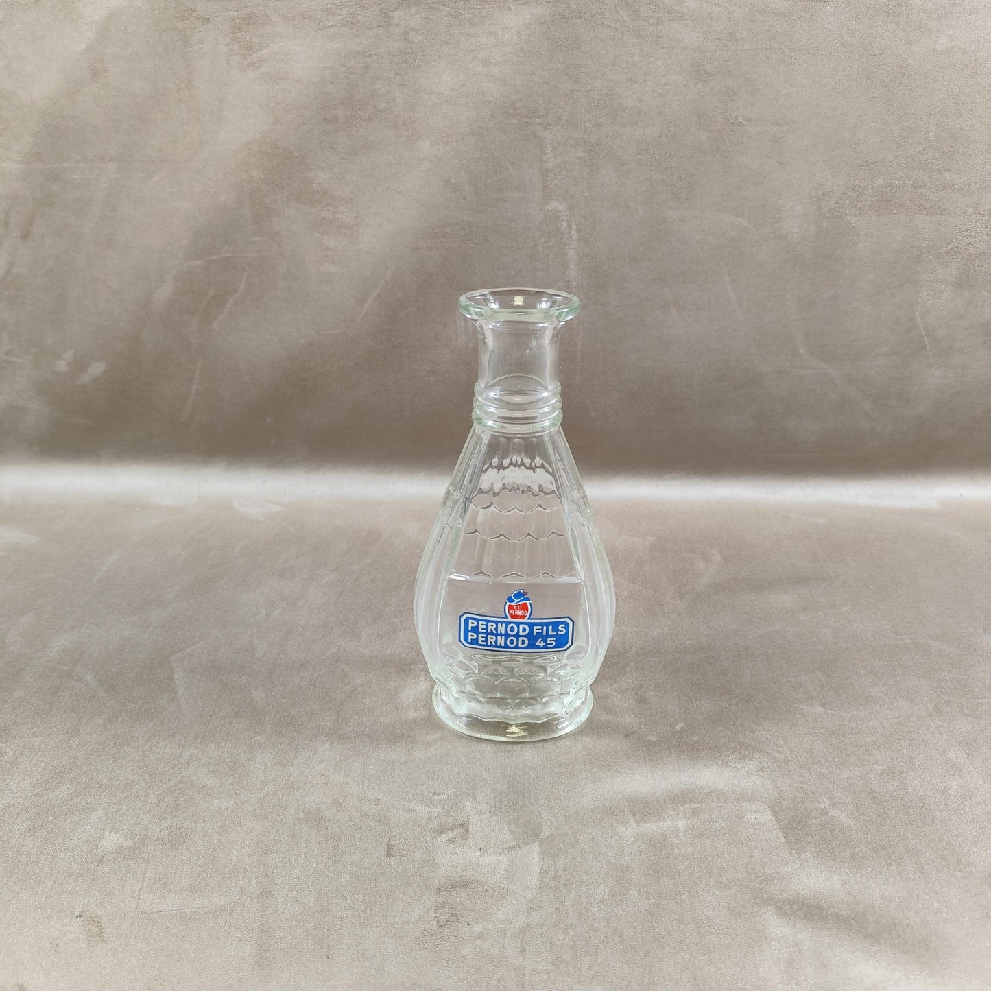 Carafe à eau Pernod Fils 45 en verre Made in France Vintage 1950