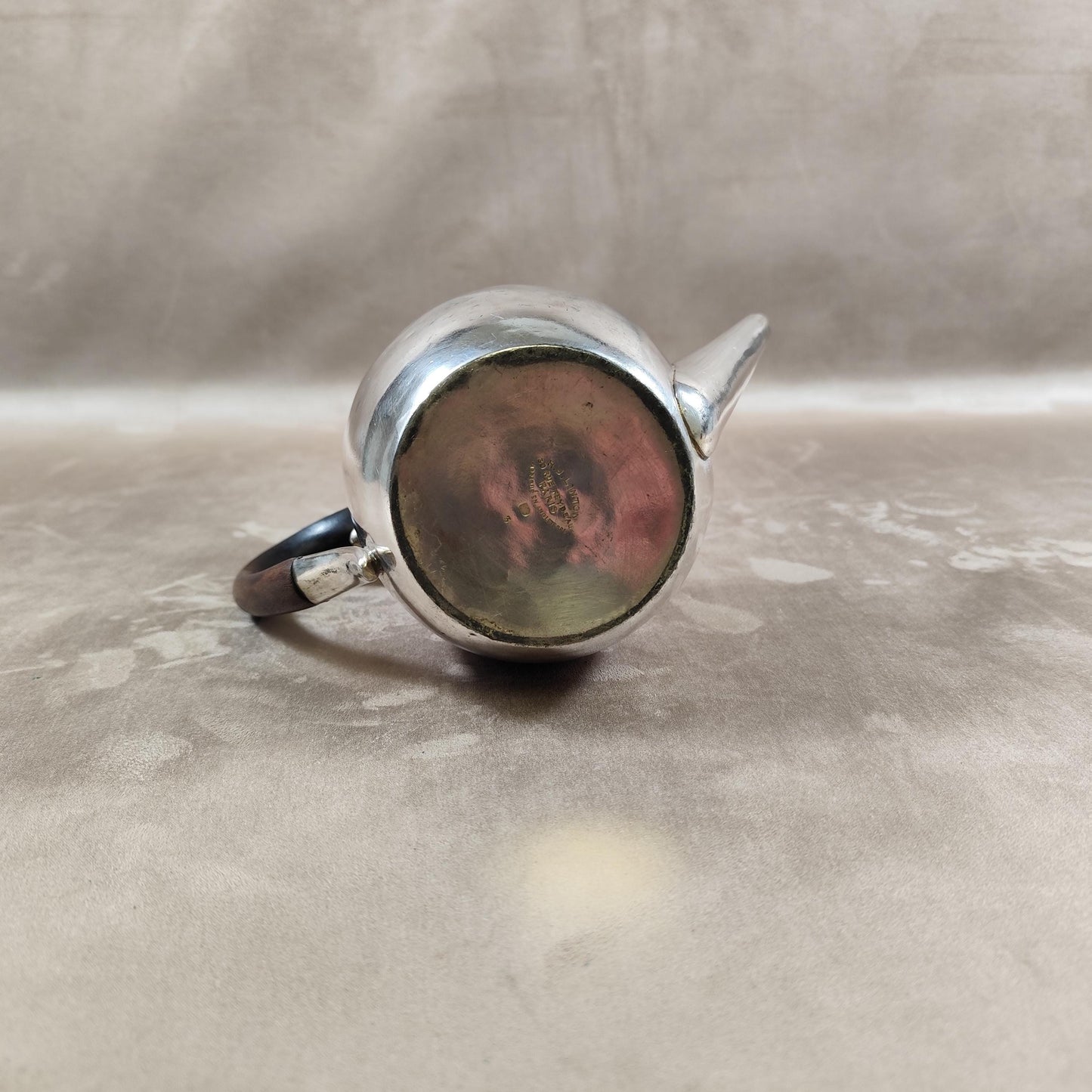 Cafetière en métal argenté HJ Linton Made in England Vintage 1900