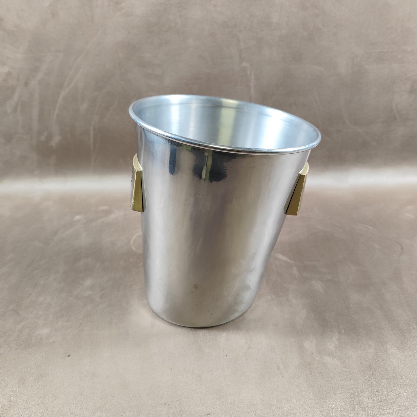 Seau à champagne DEUTZ en inox | Seau publicitaire vintage bistrot | Made in France | Années 1980
