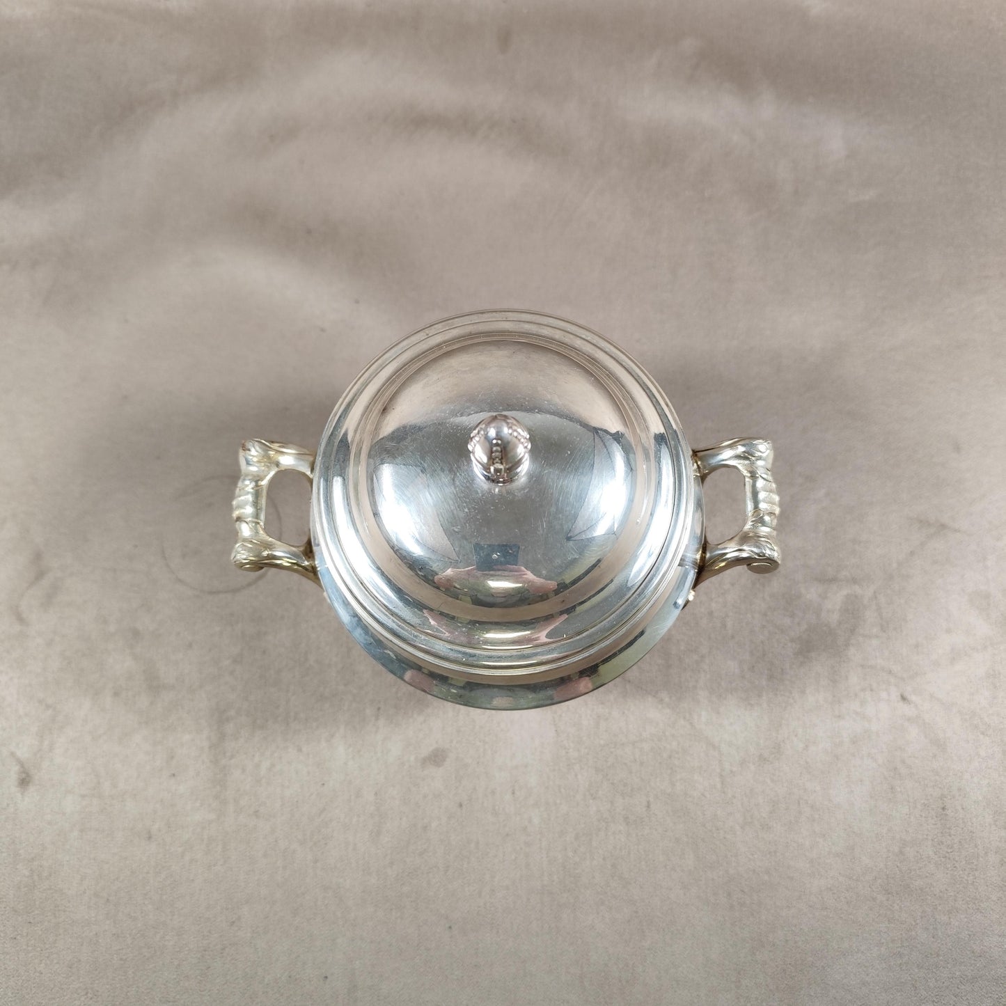 Sucrier Ercuis en métal argenté avec poinçon d'orfèvre Made in France Vintage 1960