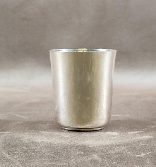 Timbale de baptême en métal argenté Ercuis Made in France Vintage 1950
