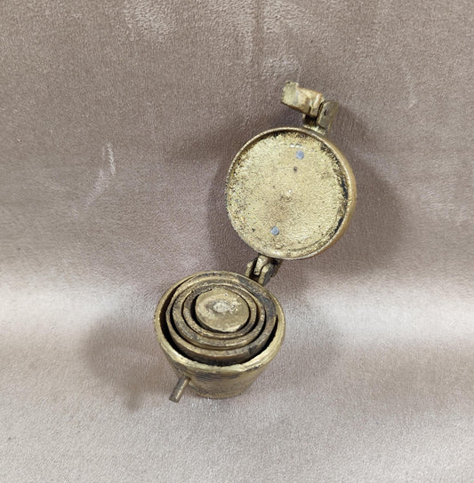 RARE Pile de poids en bronze dit "Pile de Charlemagne ou de Nuremberg" Made in France Vintage 1930