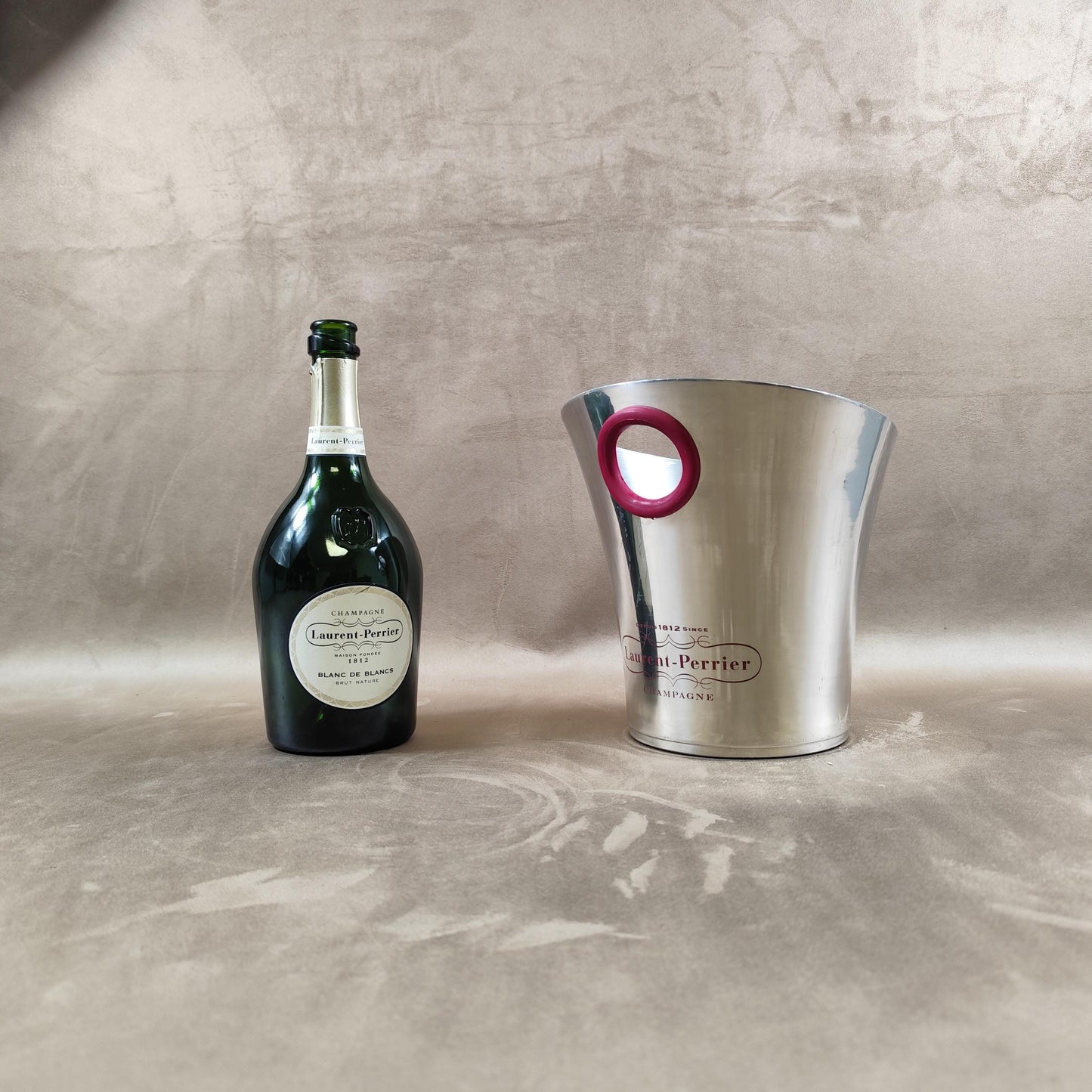 Seau à Champagne en aluminium Laurent-Perrier par Argit Made in France Vintage 1990