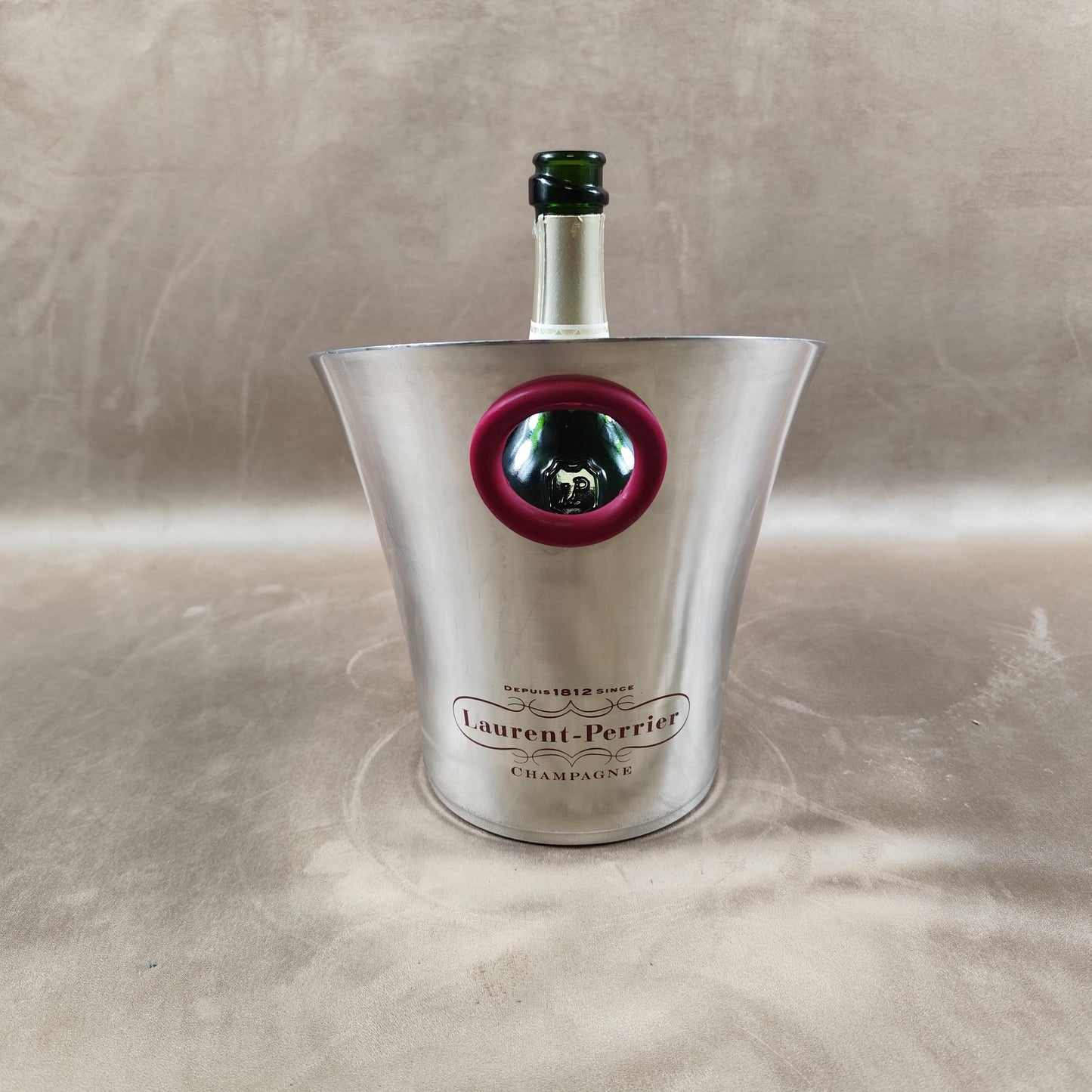 Seau à Champagne en aluminium Laurent-Perrier par Argit Made in France Vintage 1990