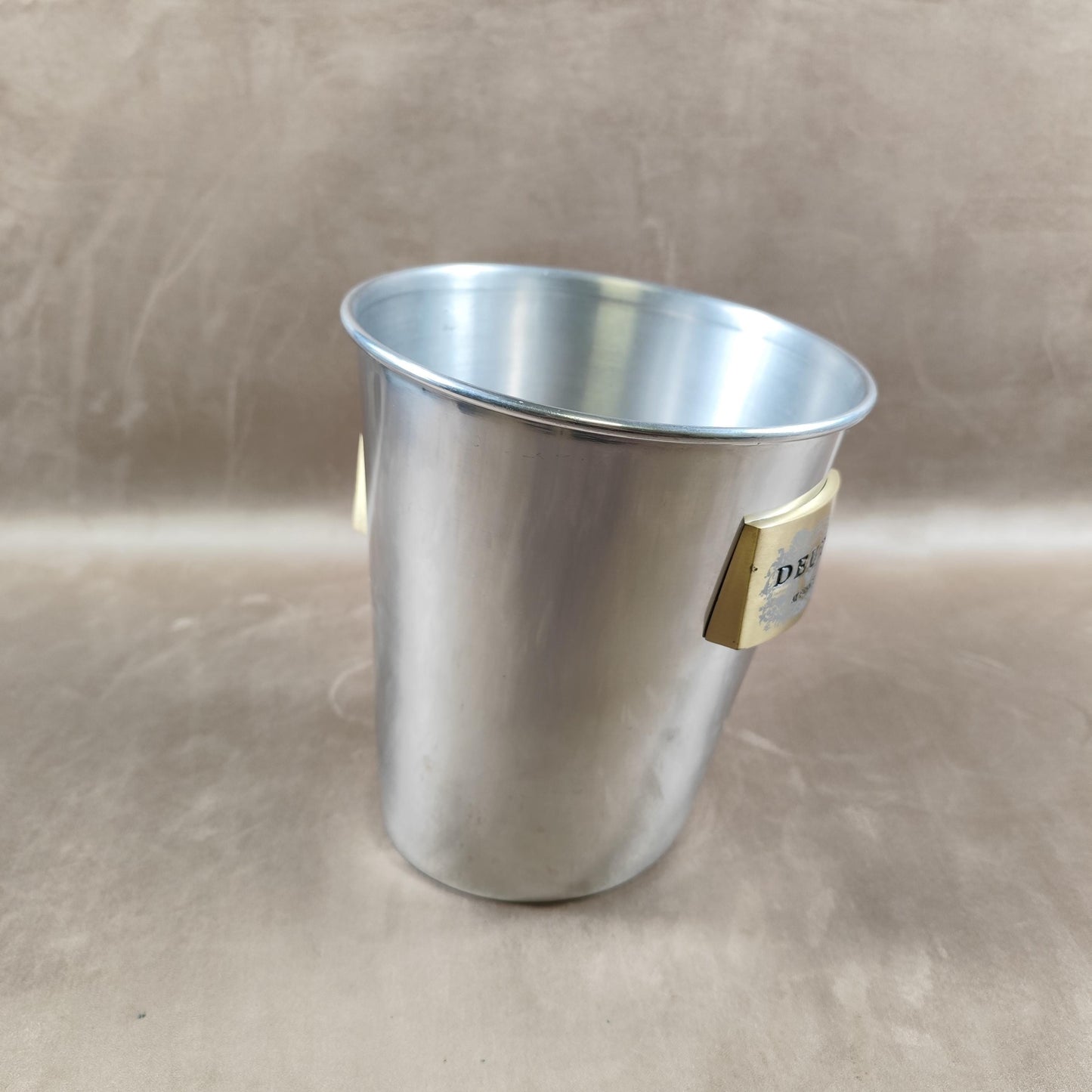 Seau à champagne DEUTZ en inox | Seau publicitaire vintage bistrot | Made in France | Années 1980