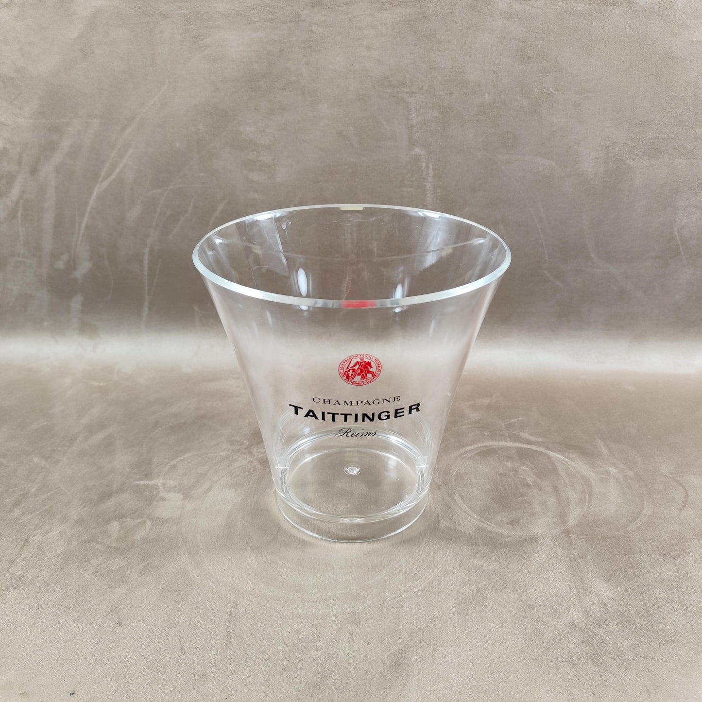 Seau à Champagne TAITTINGER Seau Transparent Plastique Maison Taittinger Reims Bar Vintage