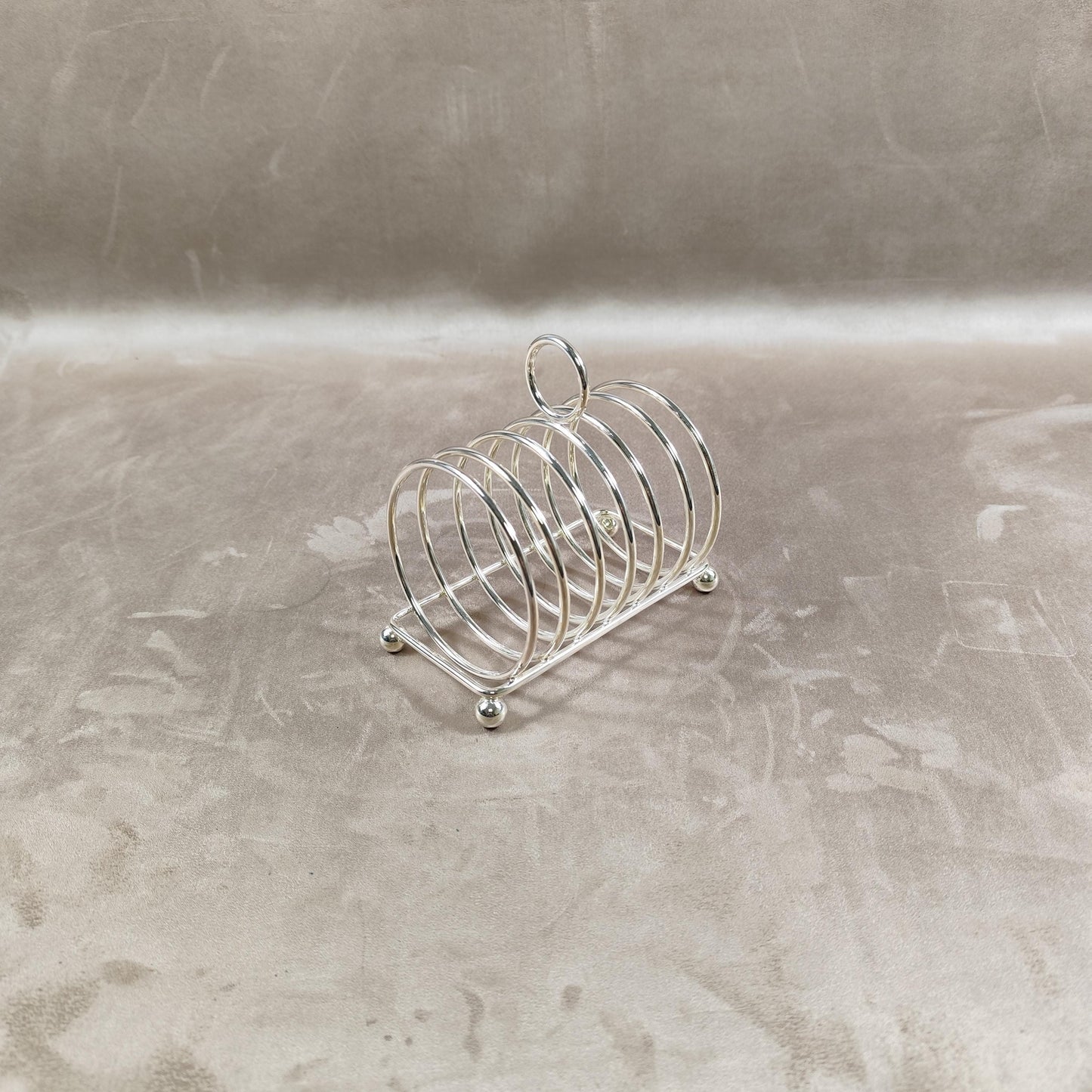Porte-toast en métal argenté  Range-toast ancien  Accessoire de table vintage