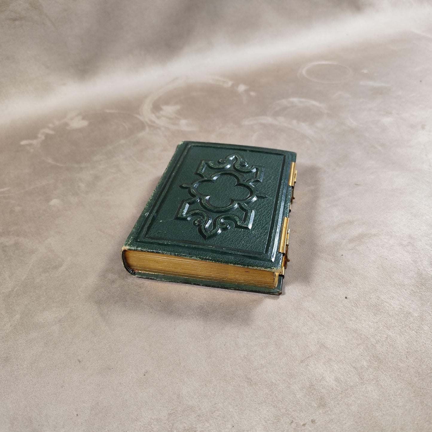 Album photo ancien XIXe siècle avec portraits Photographies CDV dont Nadar Reliure verte à fermoirs