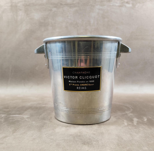 Seau à champagne Victor Clicquot ancien Reims Aluminium vintage