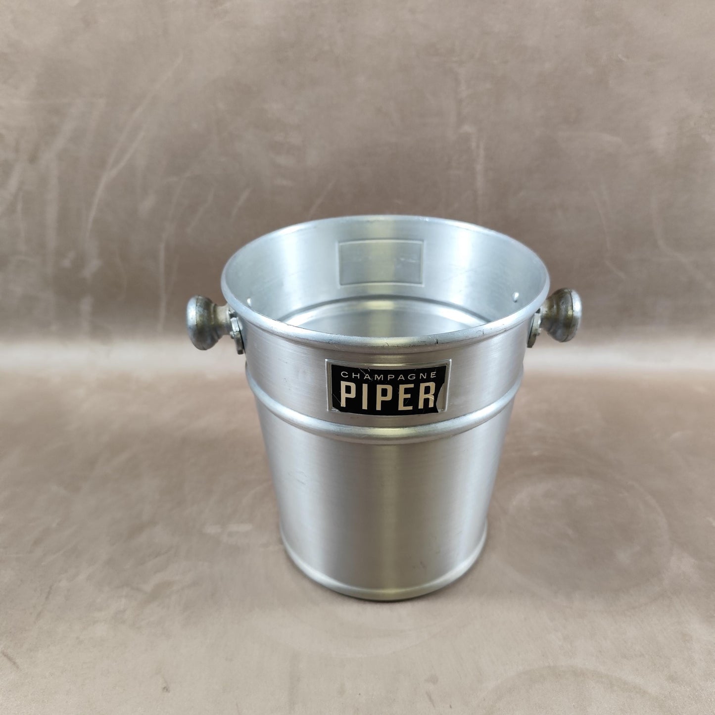 Seau à champagne Piper vintage en aluminium Seau publicitaire ancien
