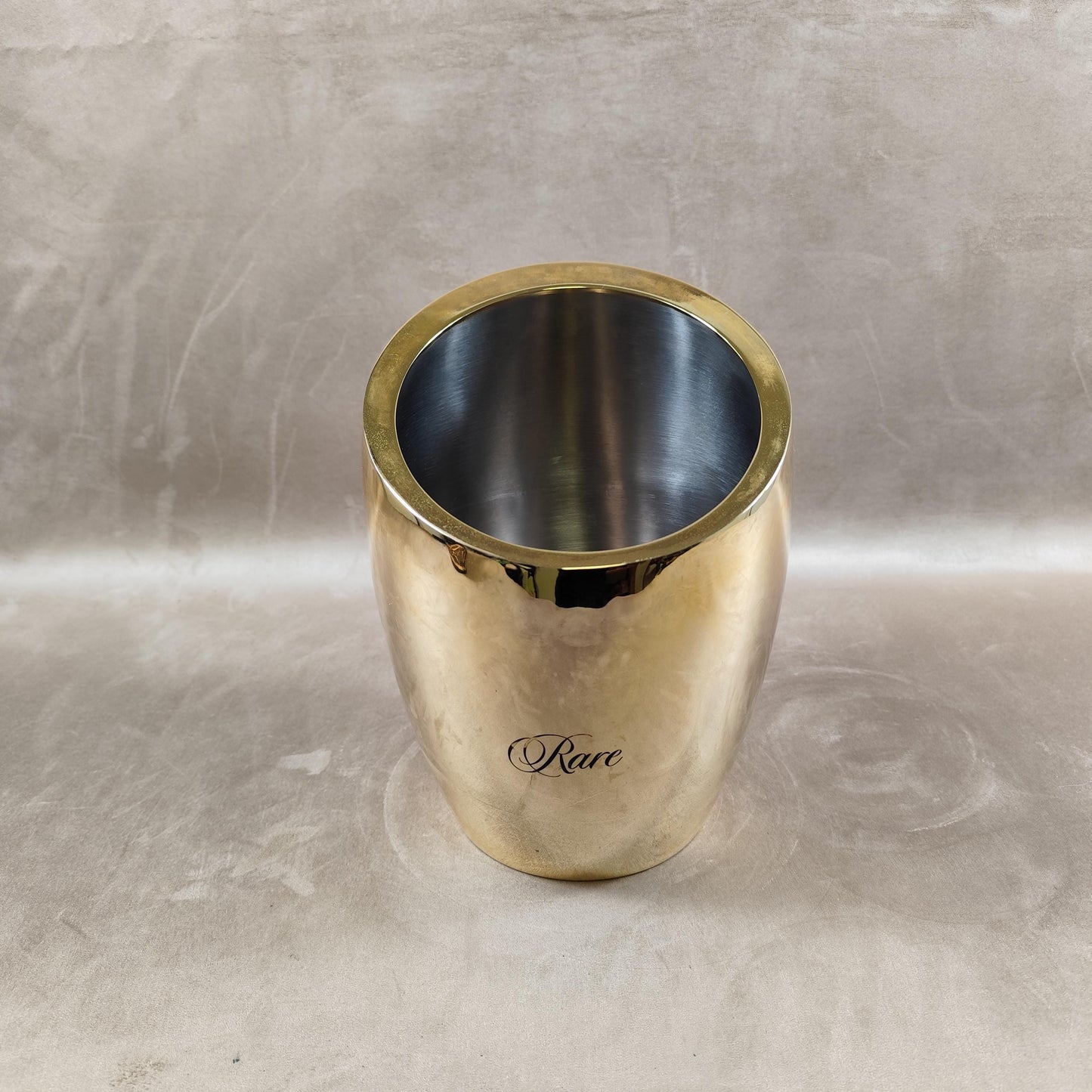 Seau champagne Rare en métal doré Piper-Heidsieck Design contemporain