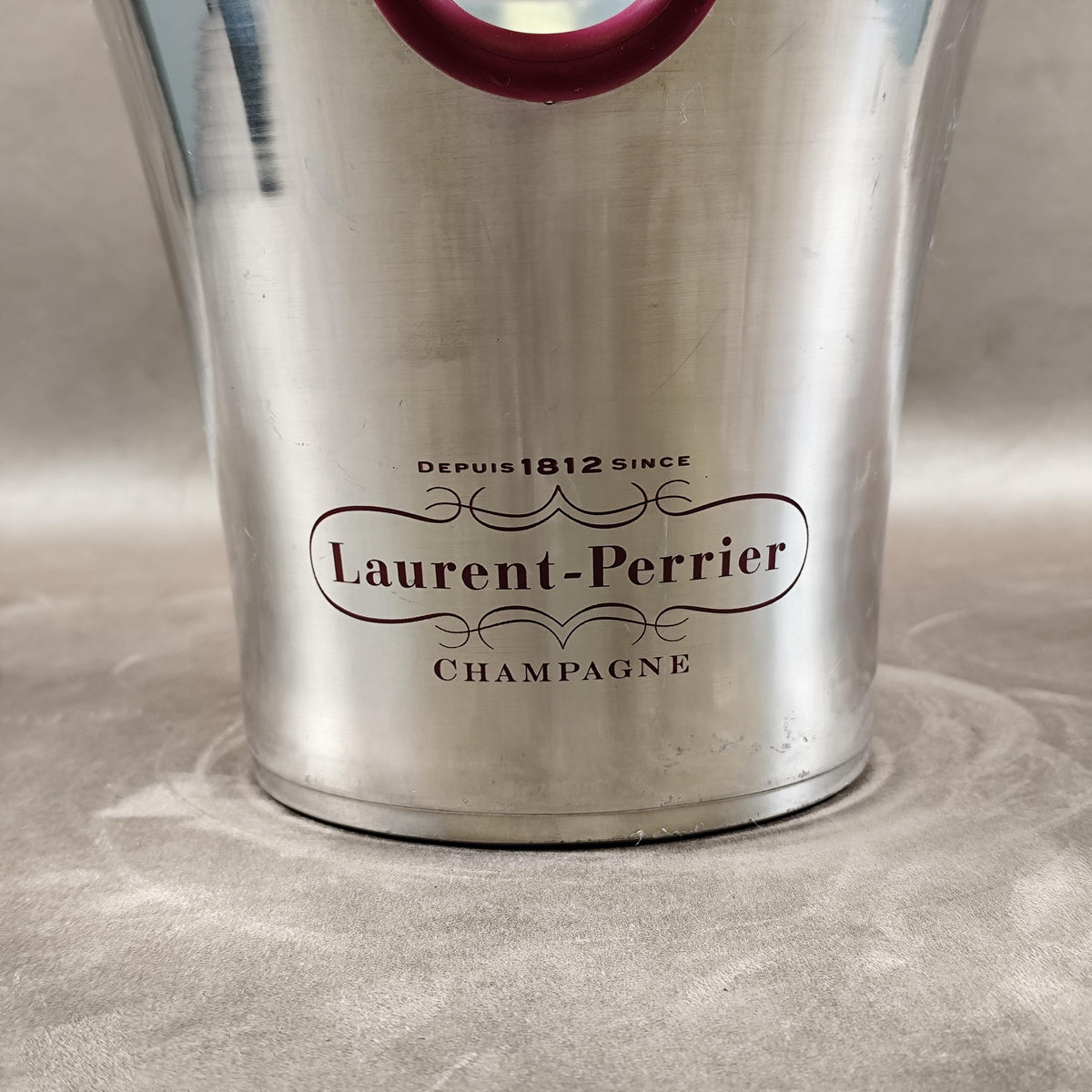 Seau à champagne Laurent-Perrier en métal argenté Modèle Argit Vintage