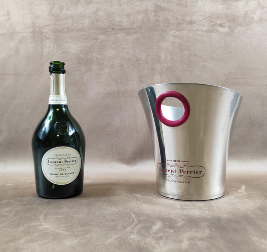 Seau à champagne Laurent-Perrier vintage en aluminium par Argit