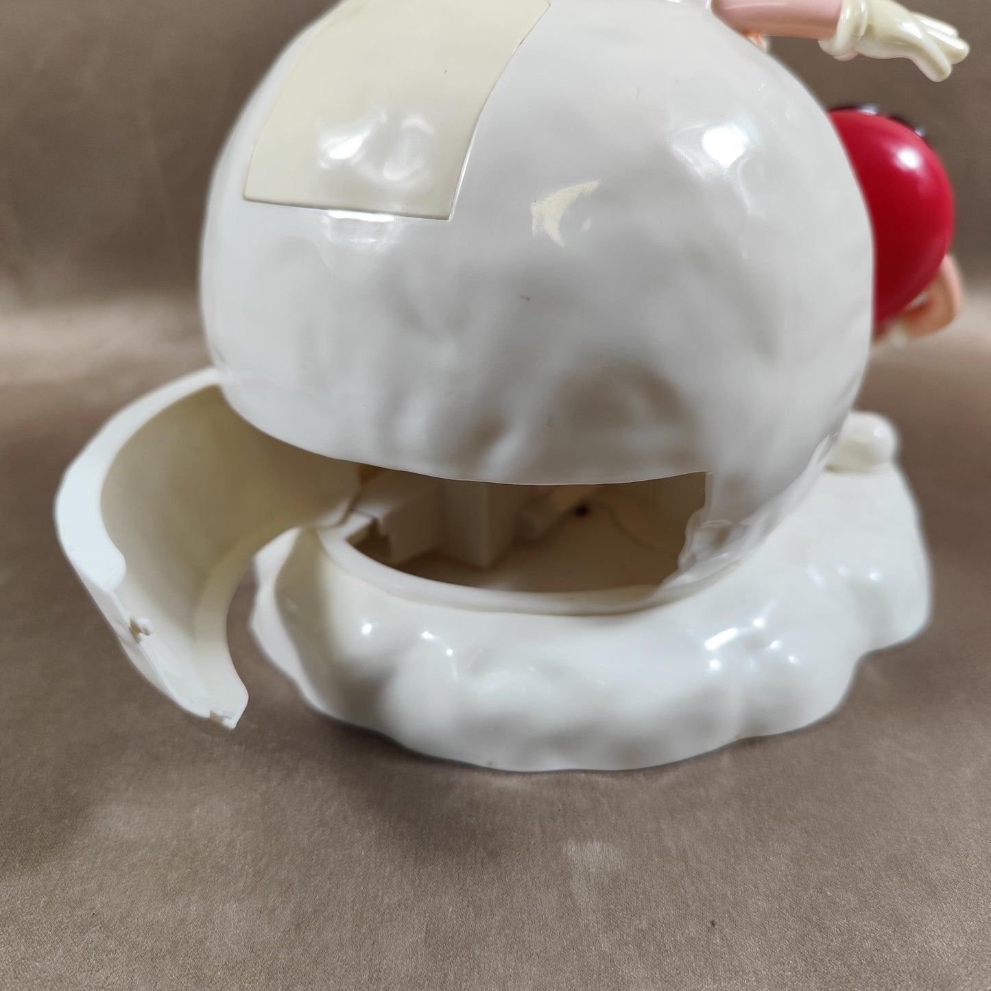 Distributeur de M&Ms vintage Modèle bonhomme de neige avec personnages jaune et rouge