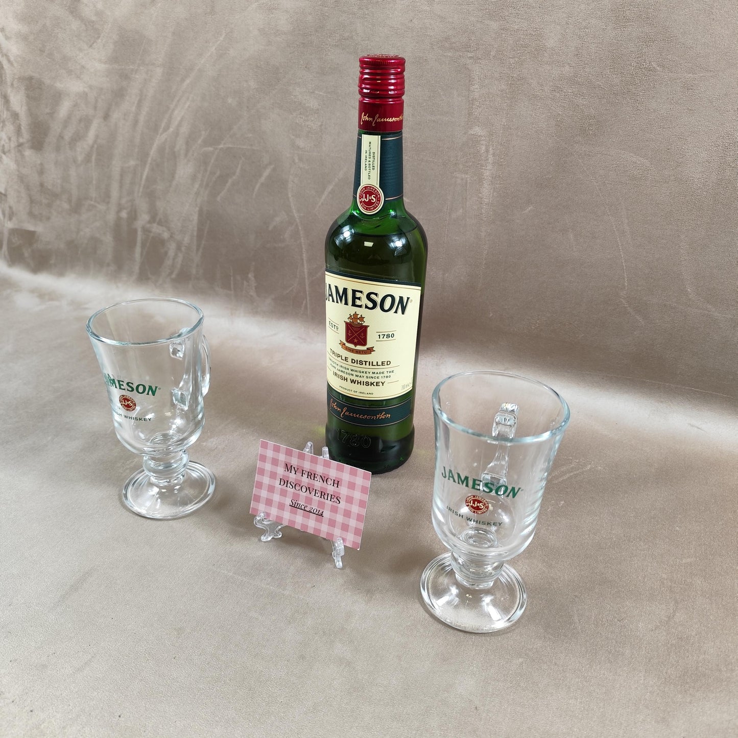 Lot de 2 verres à Irish Coffee Jameson Verres publicitaires whisky Vintage