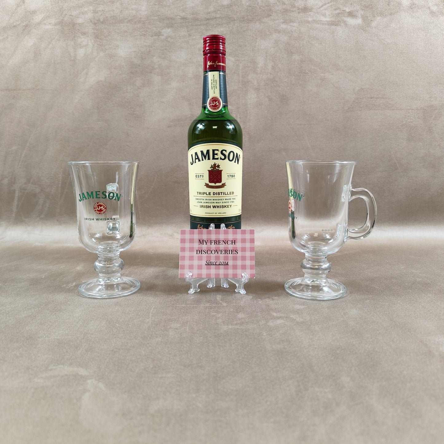 Lot de 2 verres à Irish Coffee Jameson Verres publicitaires whisky Vintage