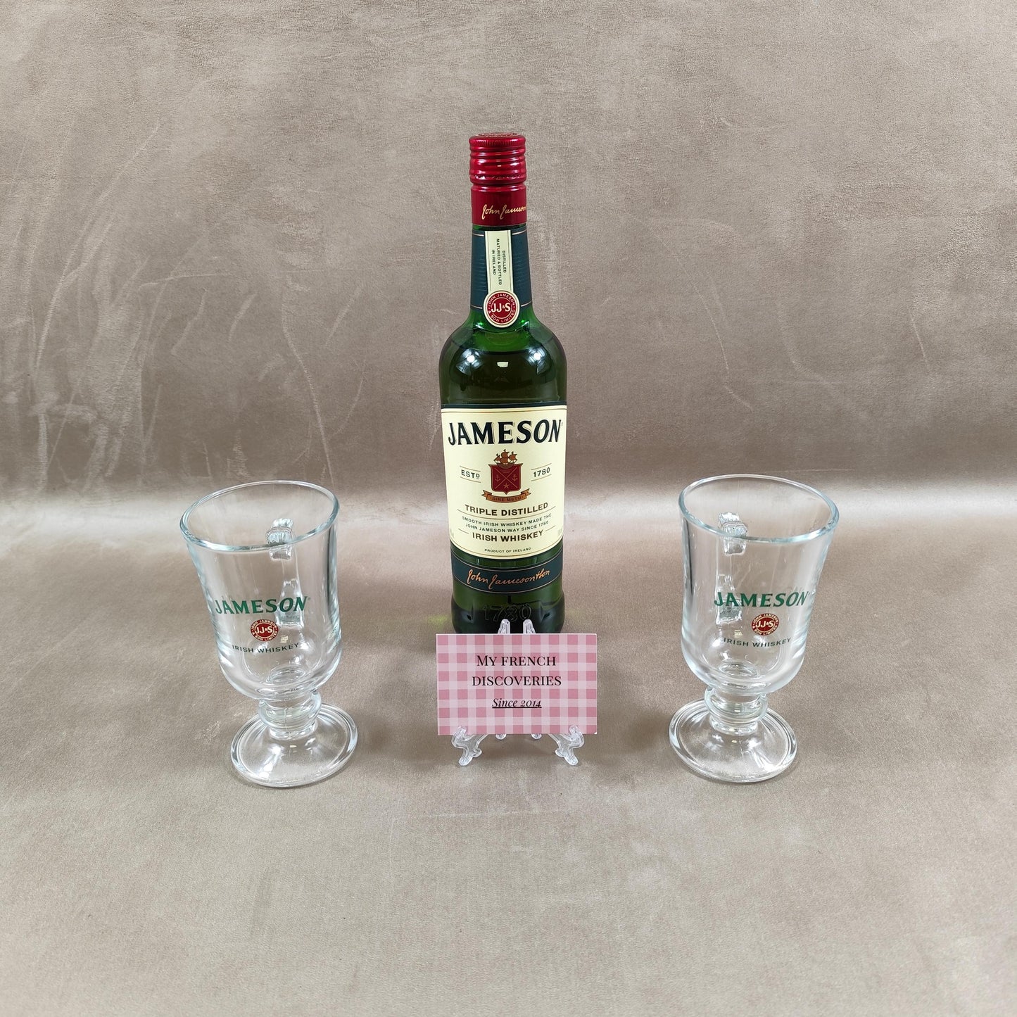 Lot de 2 verres à Irish Coffee Jameson Verres publicitaires whisky Vintage