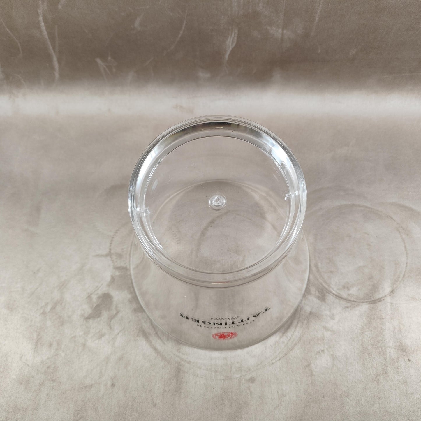 Seau à Champagne TAITTINGER Seau Transparent Plastique Maison Taittinger Reims Bar Vintage