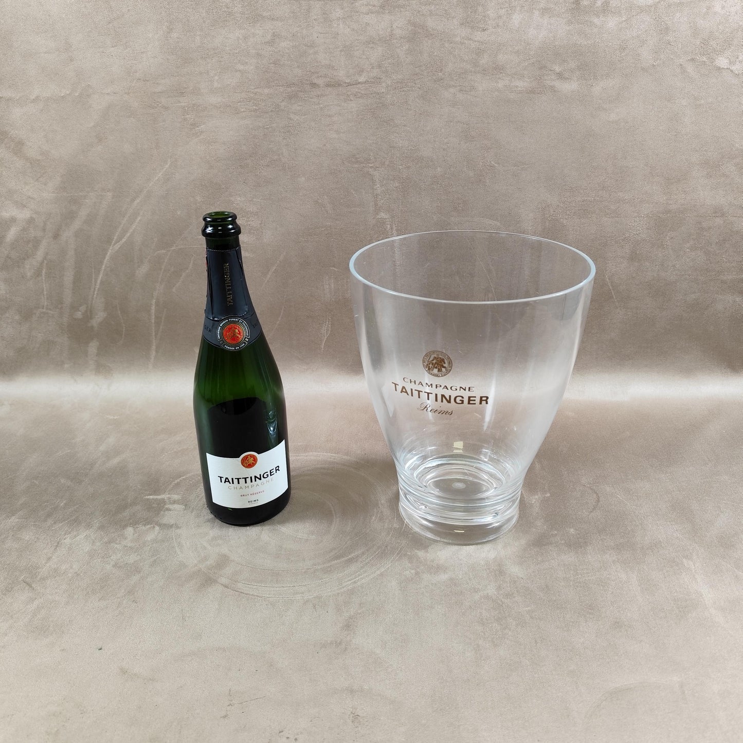 Seau à champagne Taittinger vintage en plastique Reims seau à glace rétro