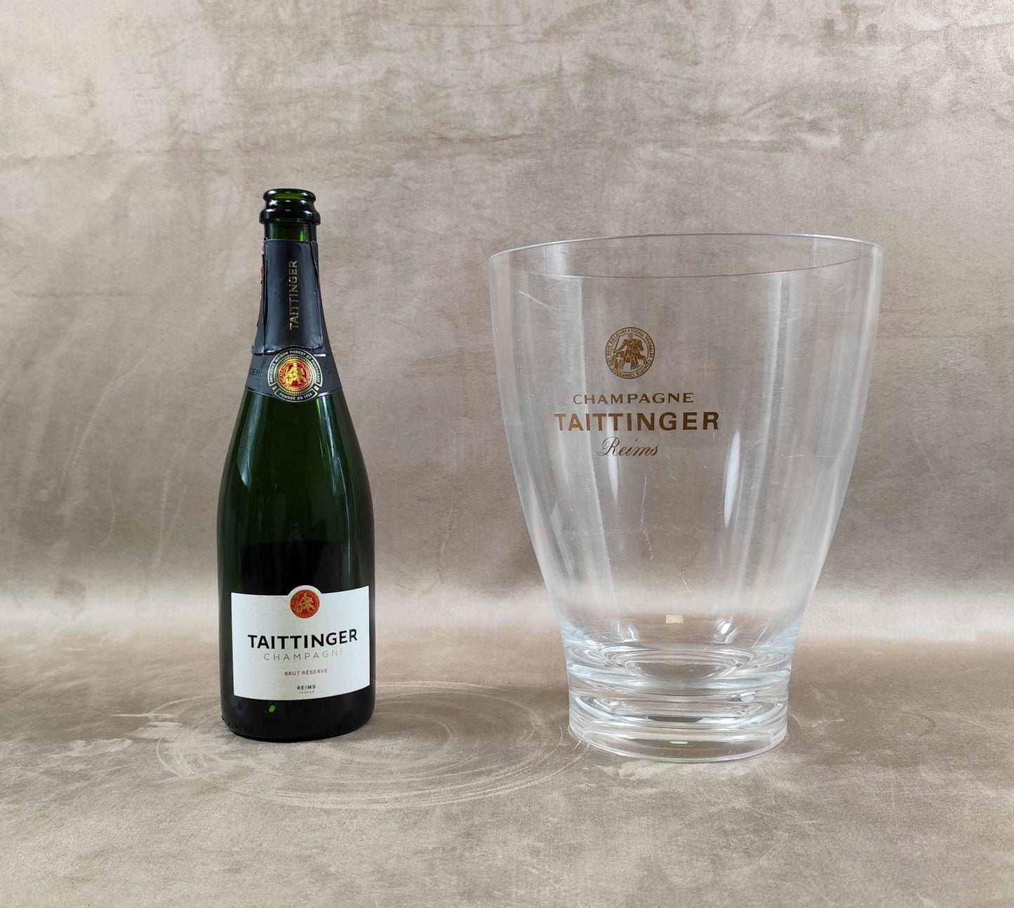 Seau à champagne Taittinger vintage en plastique Reims seau à glace rétro
