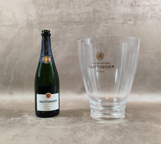 Seau à champagne Taittinger vintage en plastique Reims seau à glace rétro