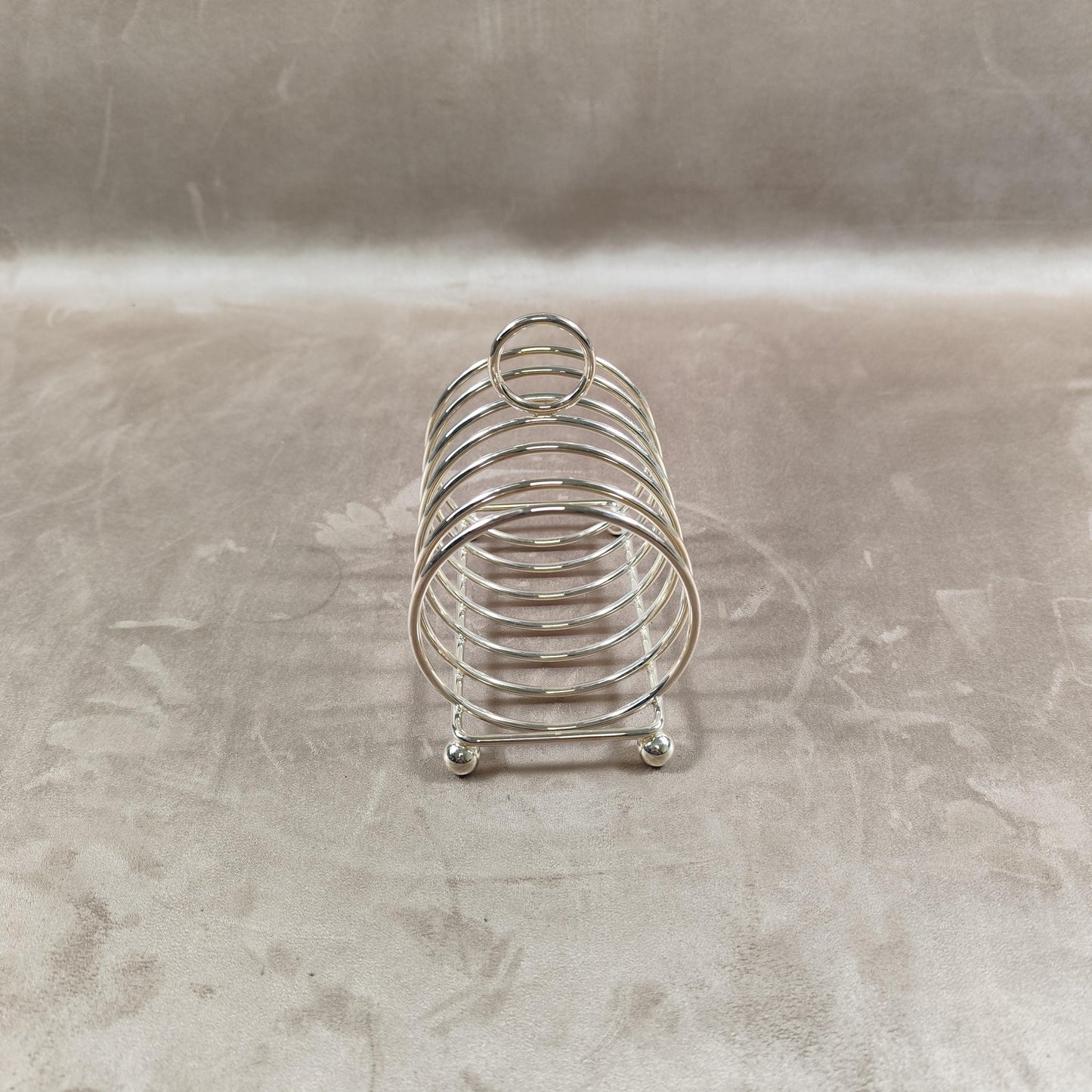 Porte-toast en métal argenté  Range-toast ancien  Accessoire de table vintage