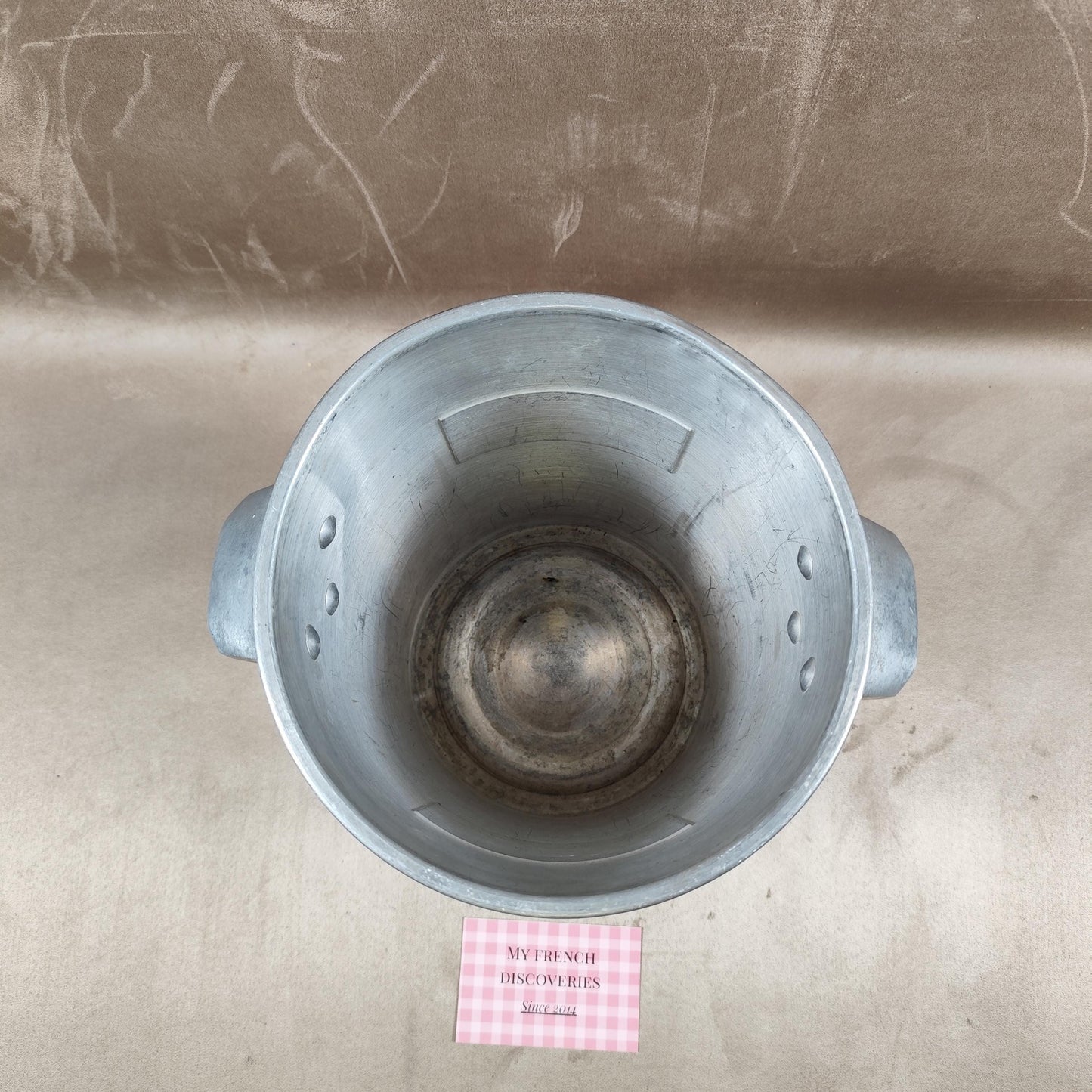 Seau à champagne Cogevi Ay-Champagne en aluminium Vintage français