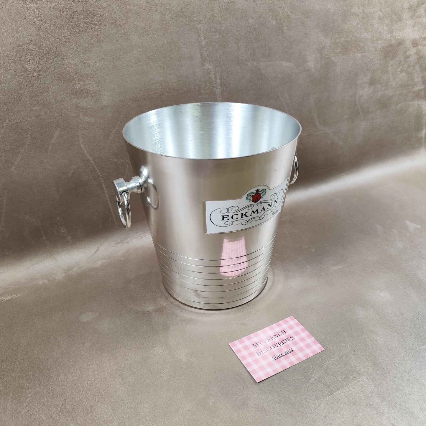 Seau à champagne Eckmann Reims en aluminium Vintage France
