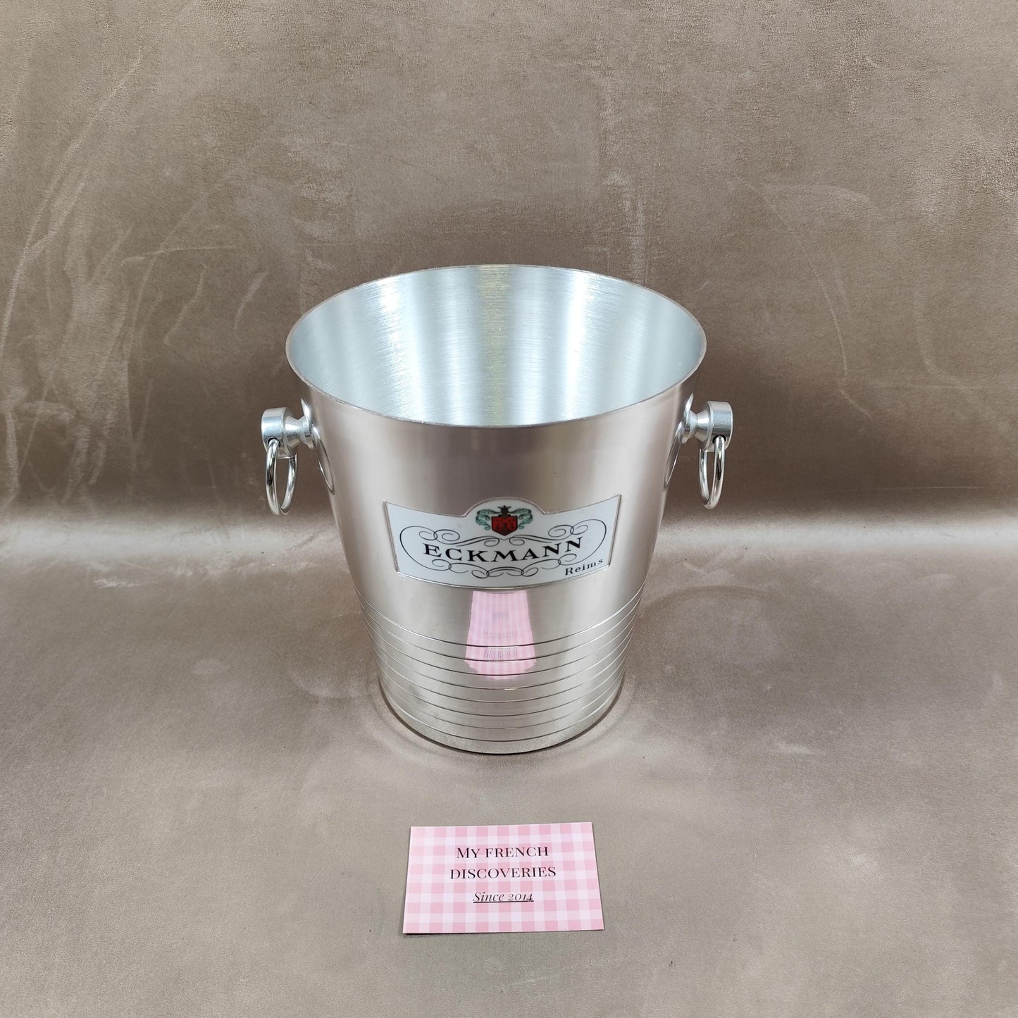 Seau à champagne Eckmann Reims en aluminium Vintage France