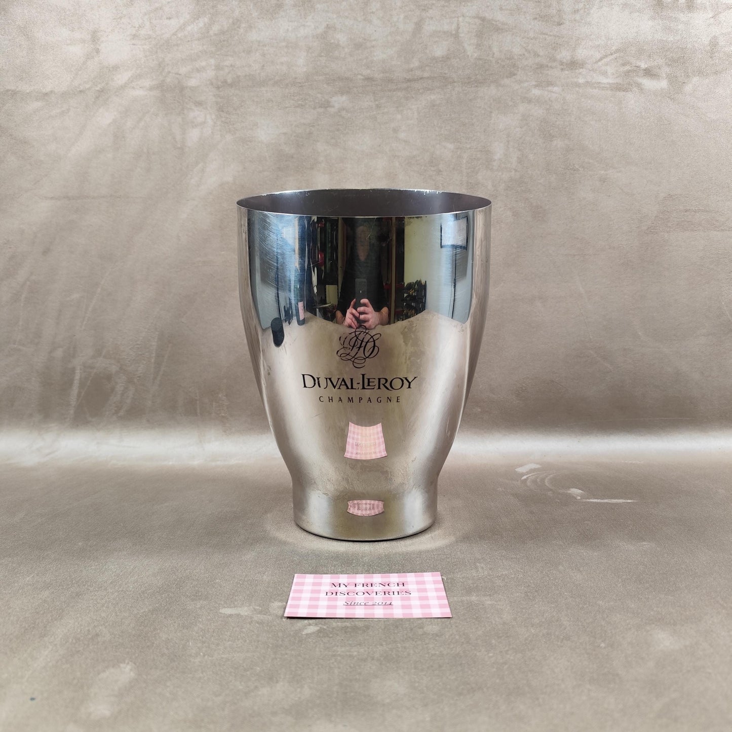 Seau à champagne Duval-Leroy en aluminium Grand modèle Vintage
