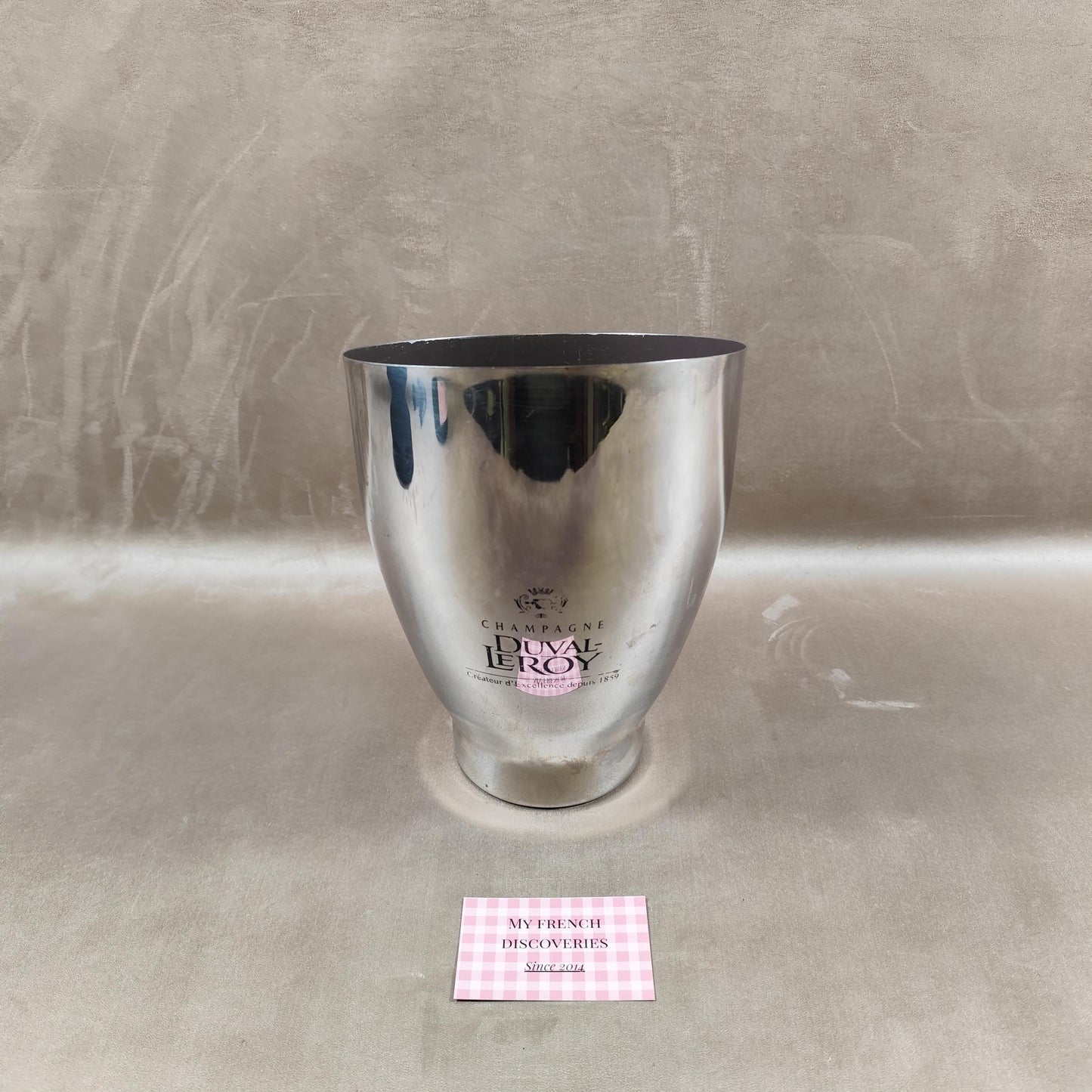 Seau à champagne Duval-Leroy en aluminium Grand modèle Vintage
