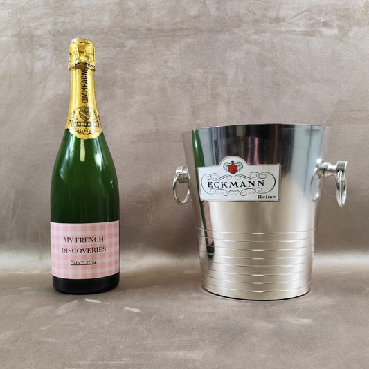 Seau à champagne Eckmann Reims en aluminium Vintage France