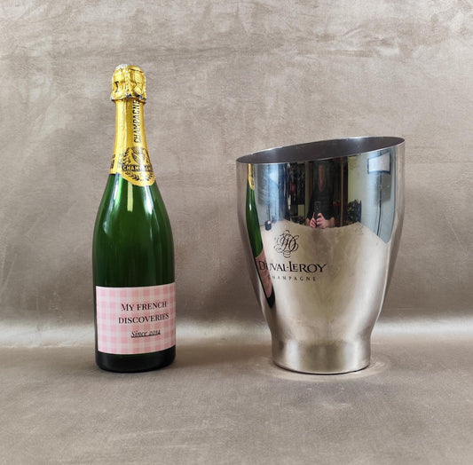 Seau à champagne Duval-Leroy en aluminium Grand modèle Vintage
