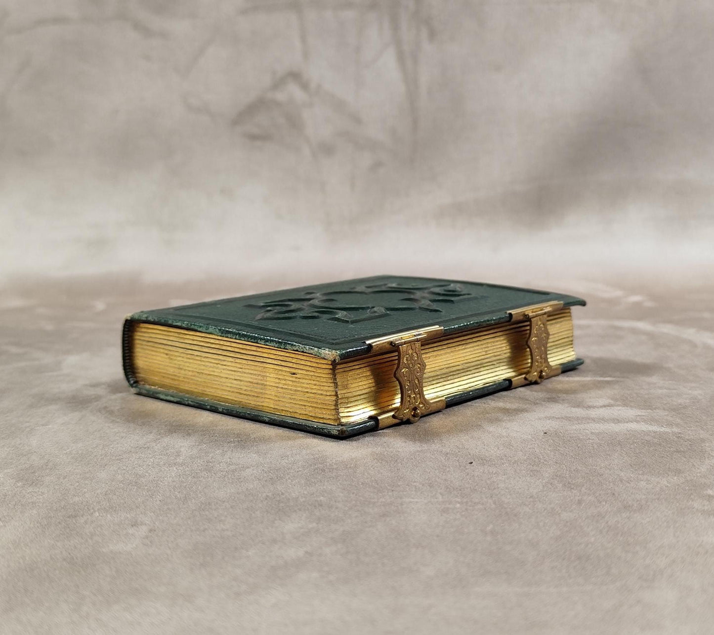 Album photo ancien XIXe siècle avec portraits Photographies CDV dont Nadar Reliure verte à fermoirs