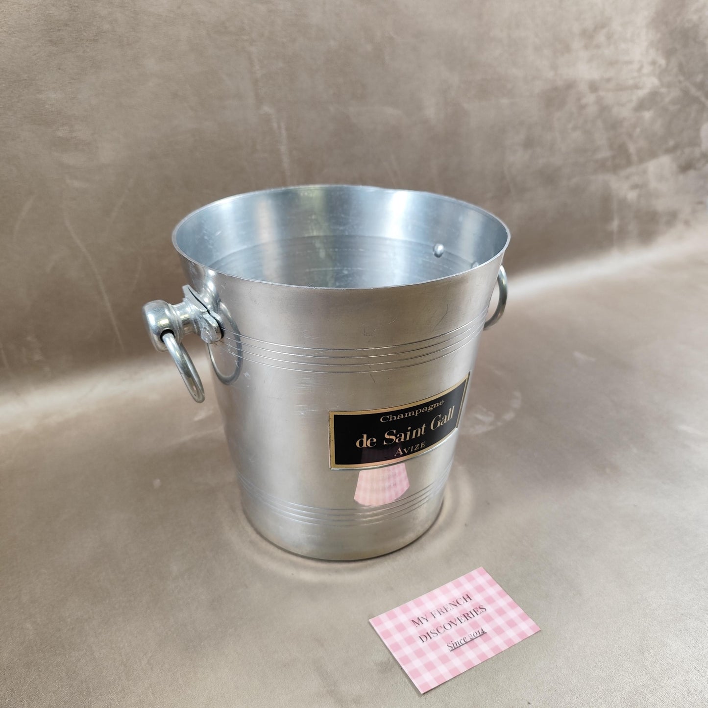 Seau à champagne de Saint Gall en aluminium Champagne Avize Vintage