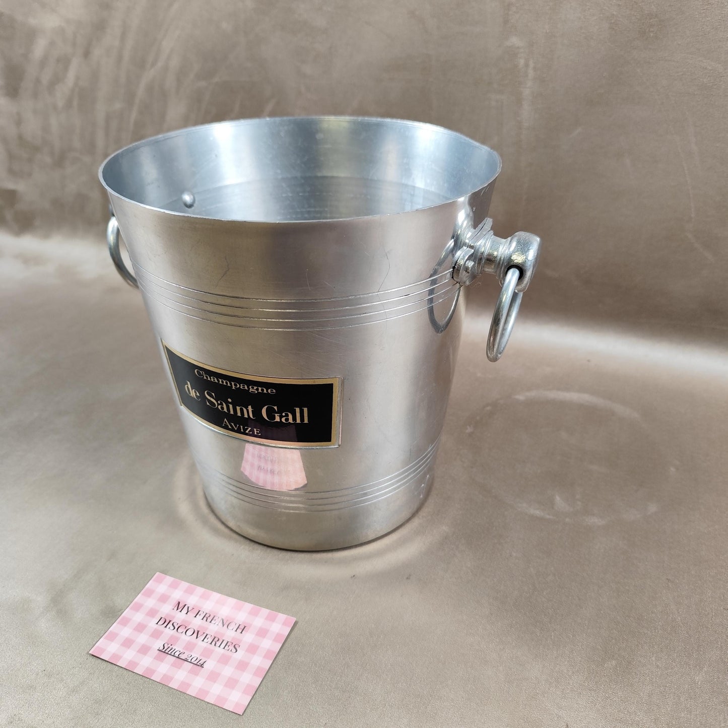 Seau à champagne de Saint Gall en aluminium Champagne Avize Vintage