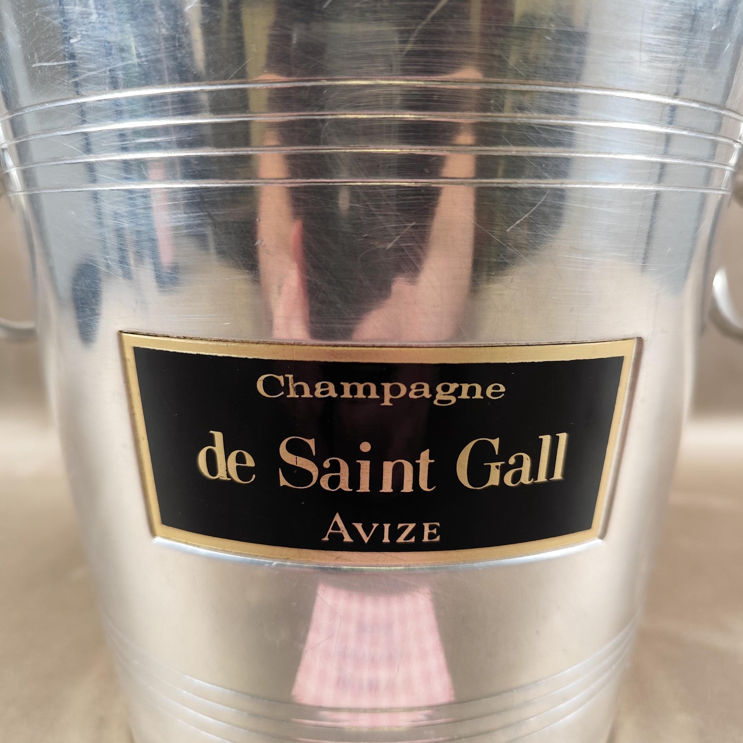 Seau à champagne de Saint Gall en aluminium Champagne Avize Vintage
