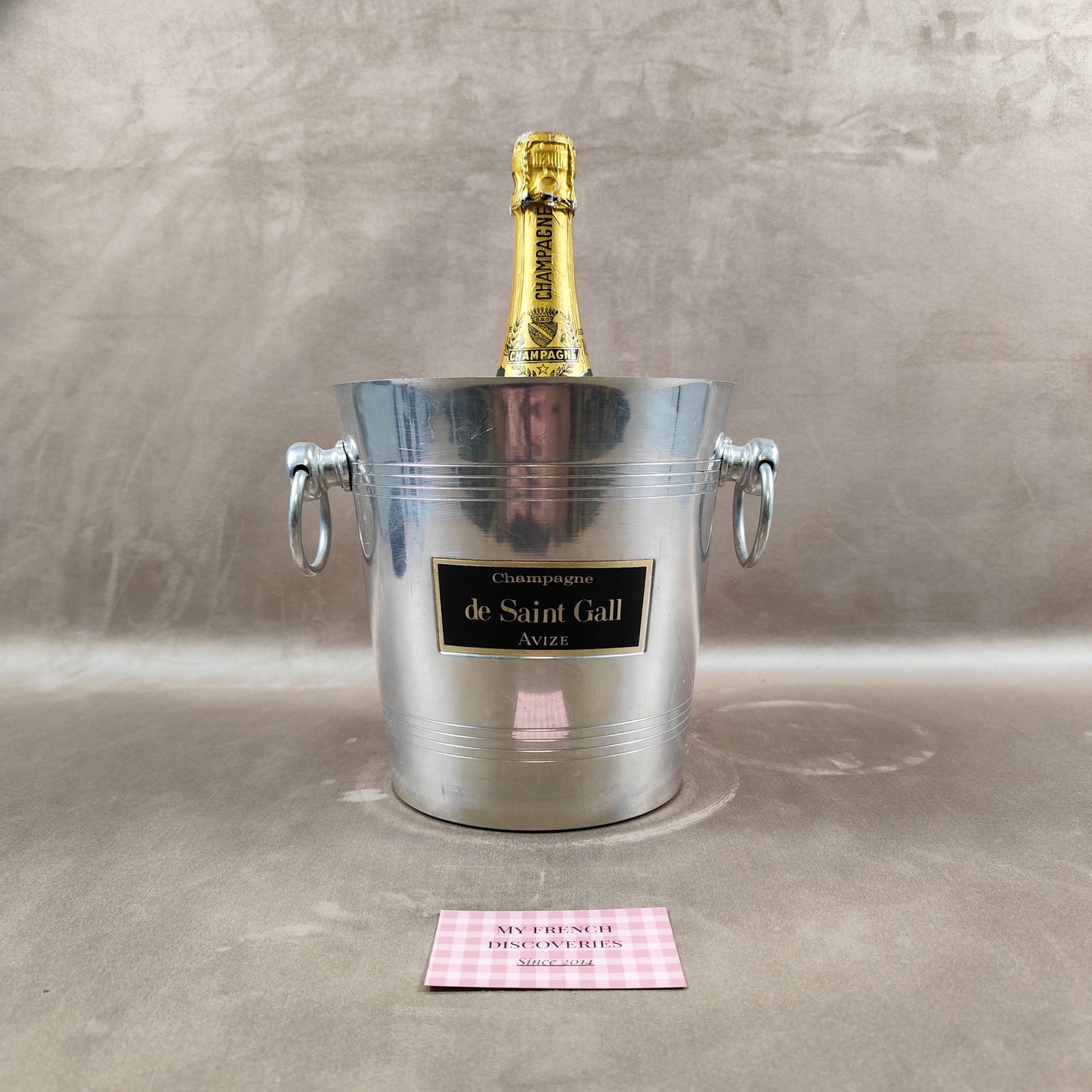 Seau à champagne de Saint Gall en aluminium Champagne Avize Vintage